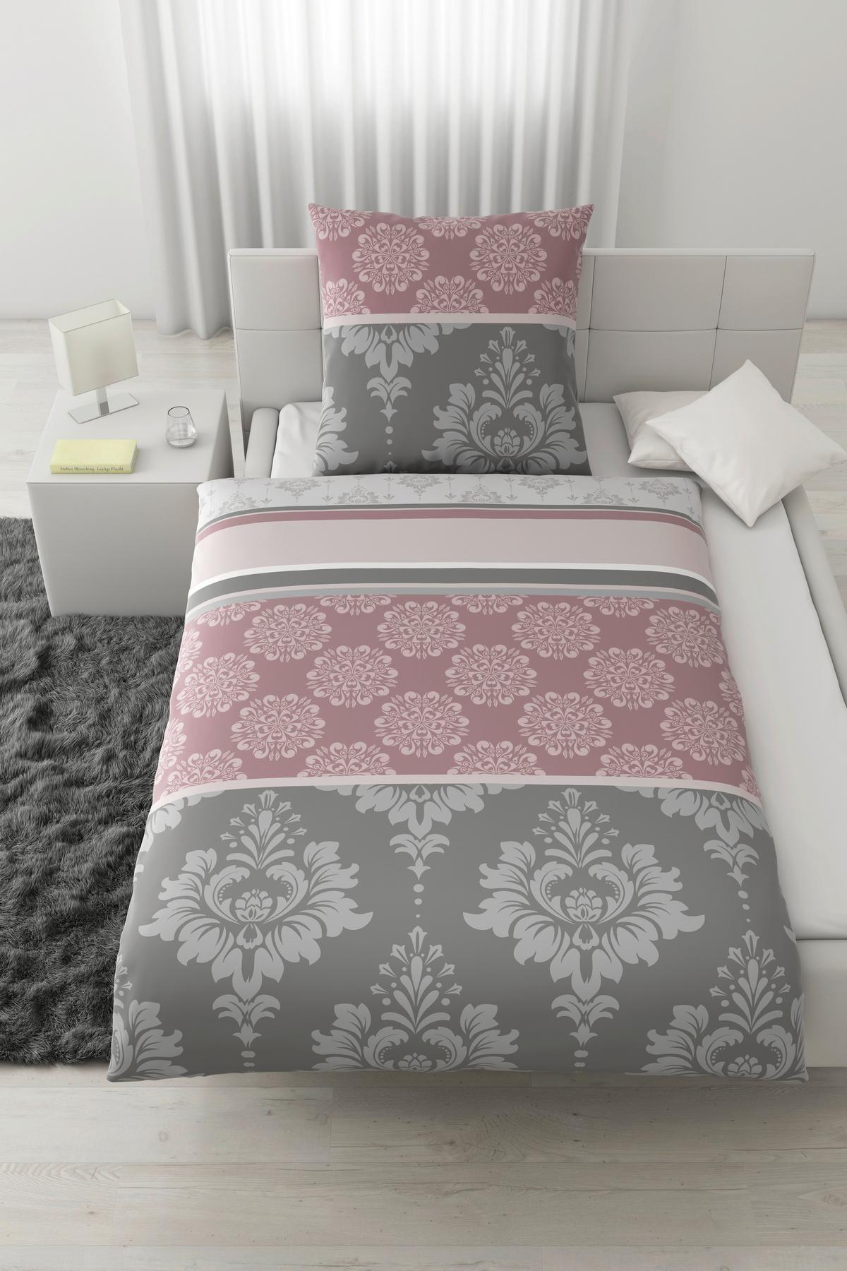 Bettwäsche Yvonne Rosa ca. 135x200cm - Rosa, KONVENTIONELL, Textil (135/200cm) - Modern Living