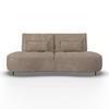 Sofa Benny Bouclé Braun - Schwarz/Braun, MODERN, Holz/Textil (224/85/114cm) - Bessagi Home