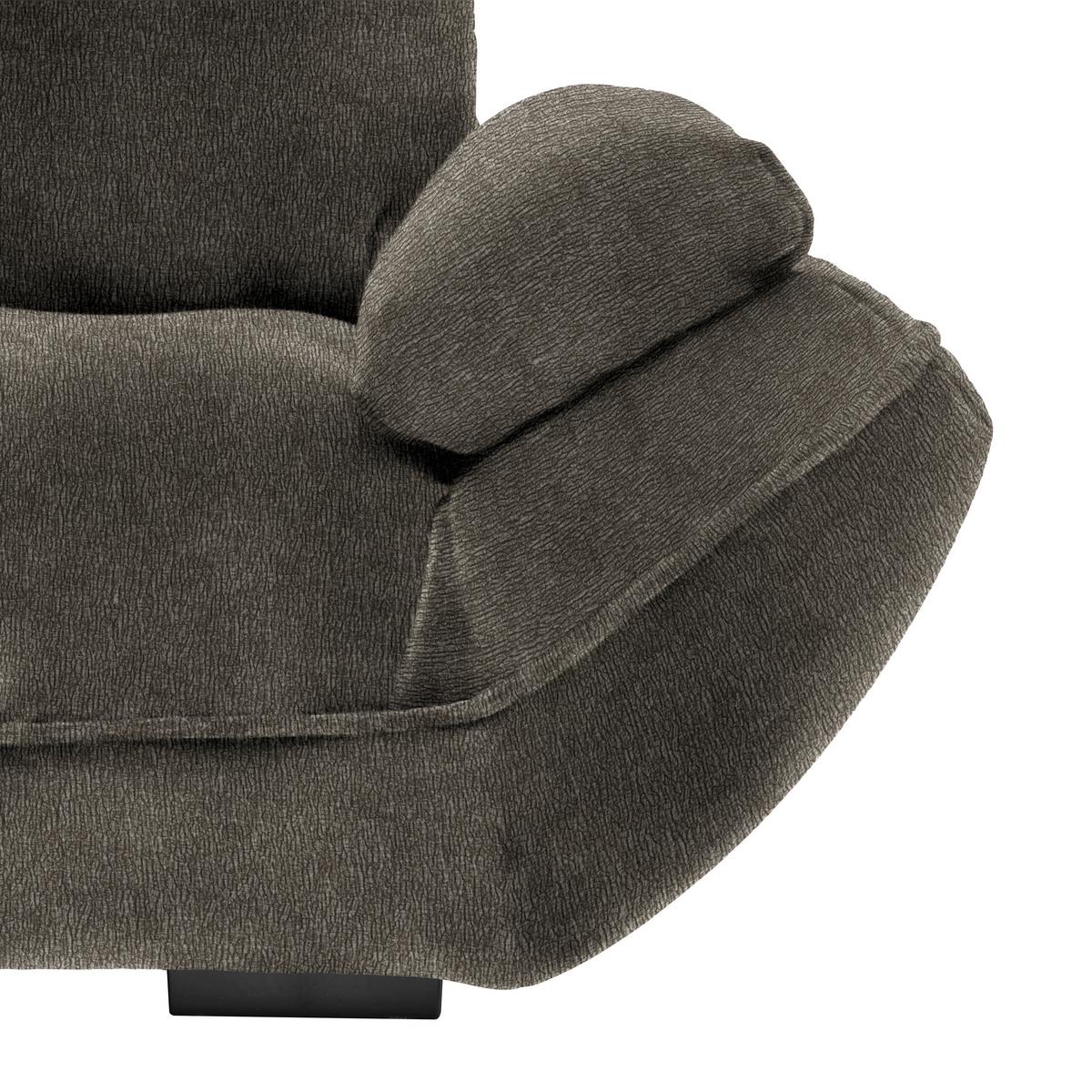 Wohnlandschaft Vivo Dunkelgrau - Dunkelgrau/Schwarz, MODERN, Kunststoff/Textil (179/63/317cm) - Premium Living