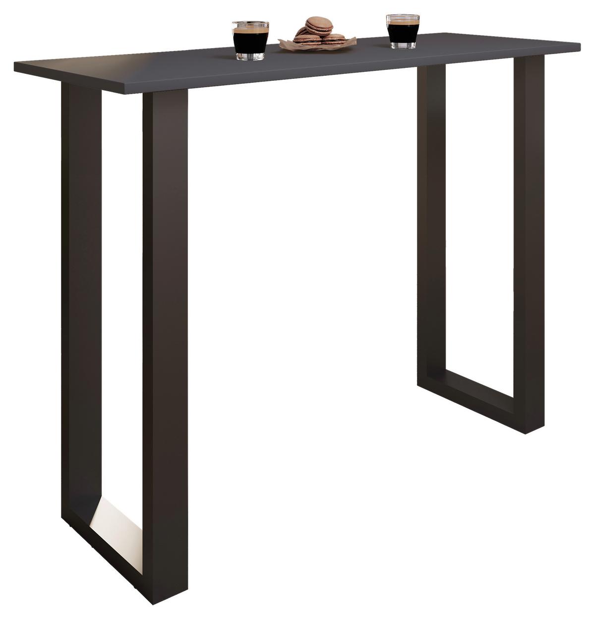 Barska Miza Xona, Antracit, Črna, 140x50cm - črna/antracit, Konvencionalno, kovina/leseni material (140/50/102cm)