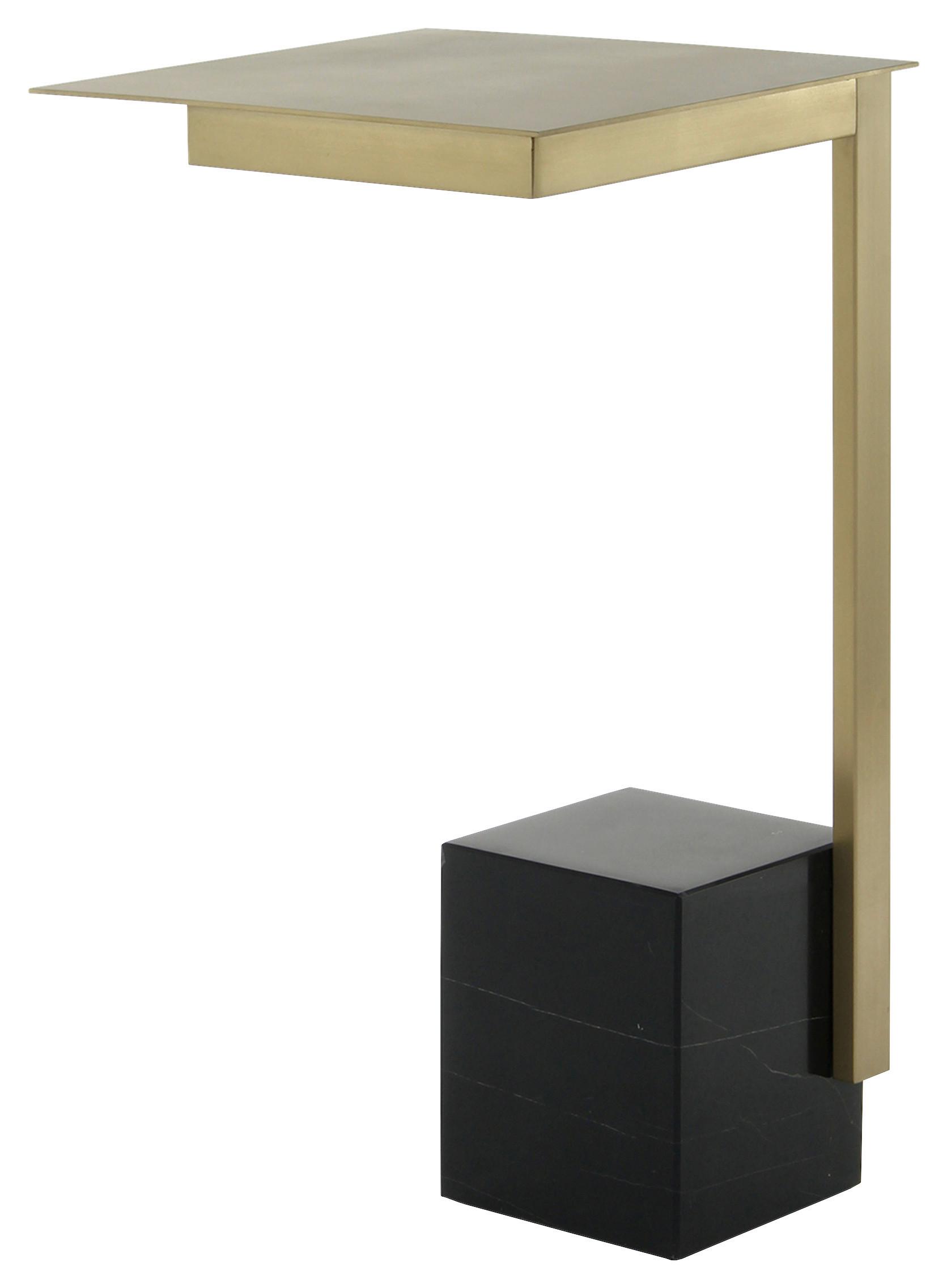 BEISTELLTISCH ROCIO 200 SCHWARZ - Design, Glas/Stein (30/30/56cm) - Kayoom