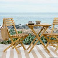 Balkonset Cuenca Teak klappbar 3-tlg. - Braun, MODERN, Holz (60/50/75/89/60/46cm) - Gardenson