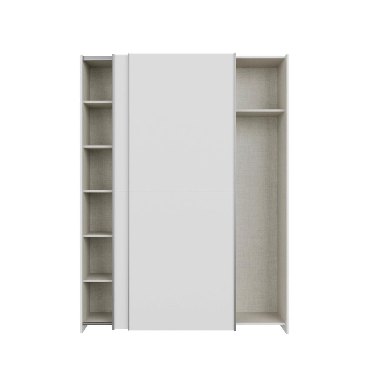 Ormar S Kliznim Vratima Home Nook - bijela/boje aluminija, Basics, drvni materijal/metal (150,1/210/39,1cm) - Modern Living