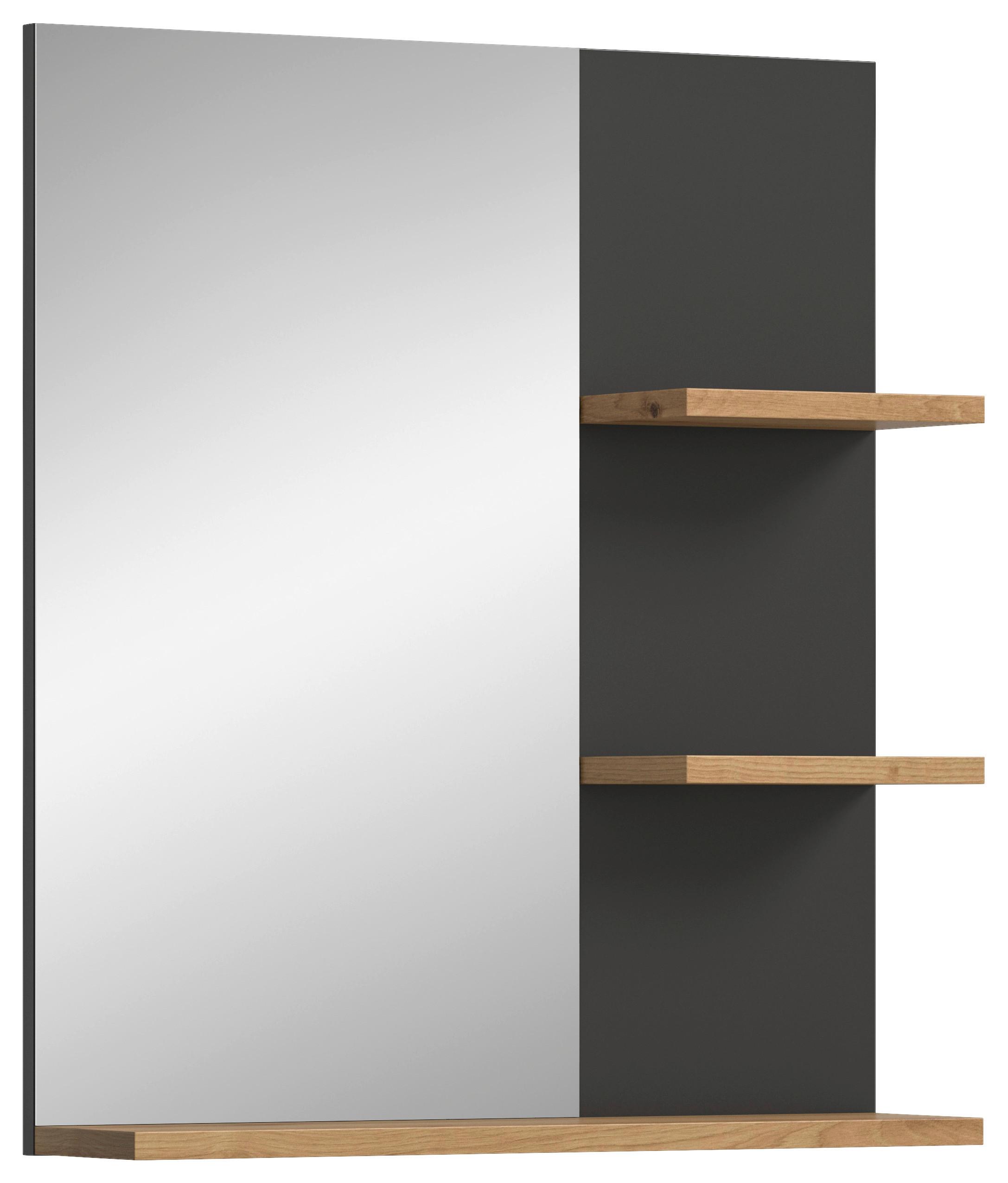 Spiegel Canu ca. 63x73x16 cm Eiche/Grau - Dunkelgrau/Eiche Artisan, MODERN, Glas/Holzwerkstoff (63/73/16cm) - MID.YOU