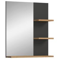 Spiegel Canu ca. 63x73x16 cm Eiche/Grau - Dunkelgrau/Eiche Artisan, MODERN, Glas/Holzwerkstoff (63/73/16cm) - MID.YOU