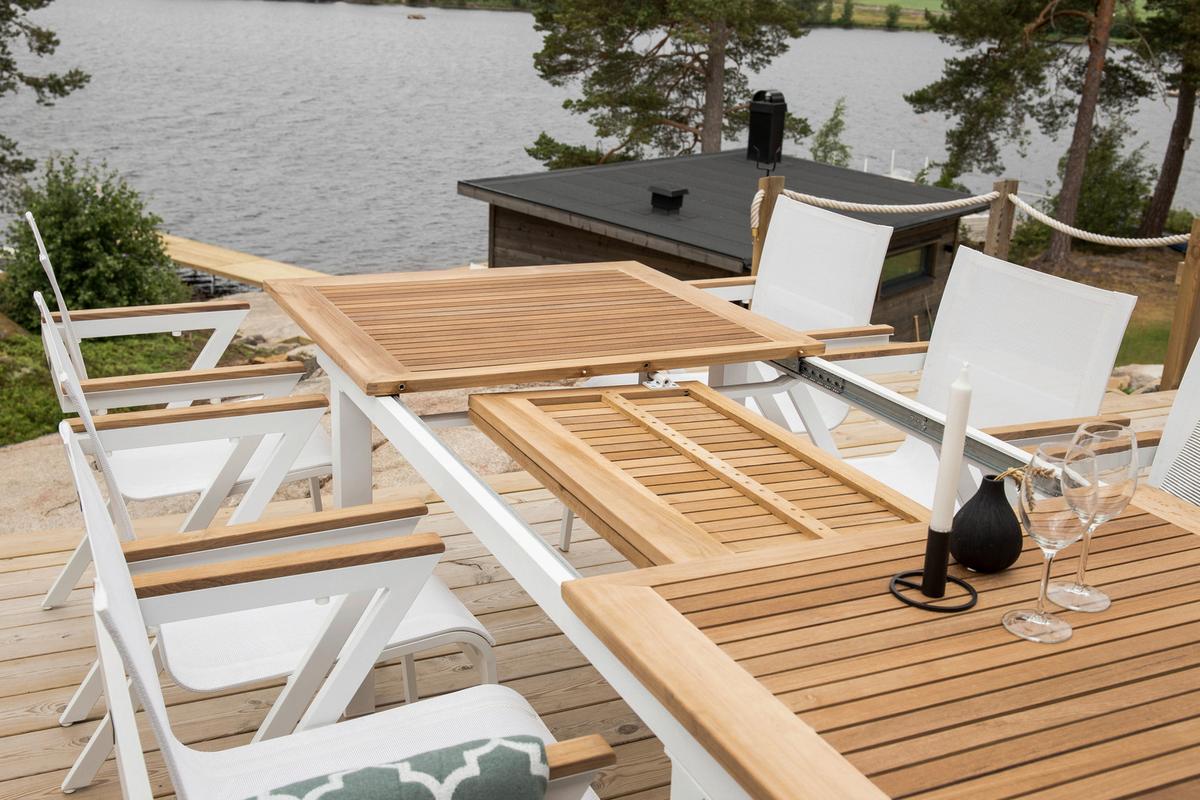 Stapelsessel-Set Mexico 2er Set ca. 57x87 cm Alu Weiß - Weiß, KONVENTIONELL, Holz/Metall (57/87/61cm) - Gardenson