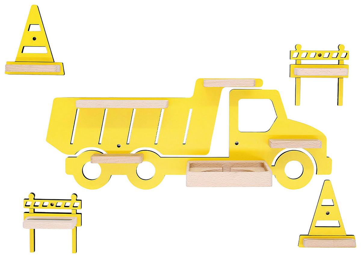 Otroška Polica Boarti, Rumena - rumena, Moderno, leseni material (44/40/19cm) - MID.YOU