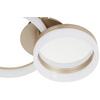 LED-Deckenleuchte Ruli Weiß/Gold max. 24 Watt - vit, Modern, metall/plast (49/33/13cm) - Mömax