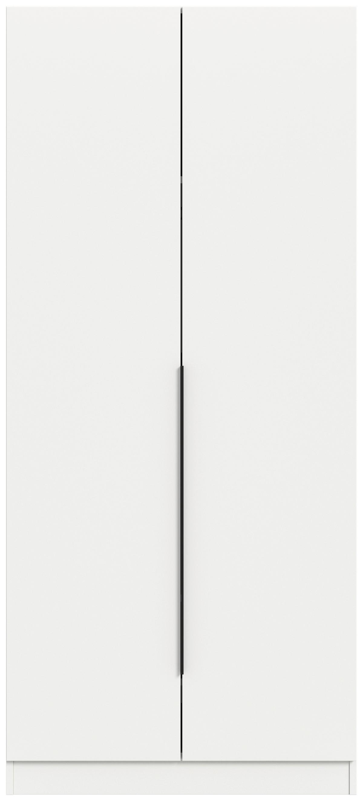 Drehtürenschrank KOPENHAGEN ca.80x181x52cm Weiß - Schwarz/Weiß, MODERN, Holzwerkstoff (80/181/52cm) - MID.YOU