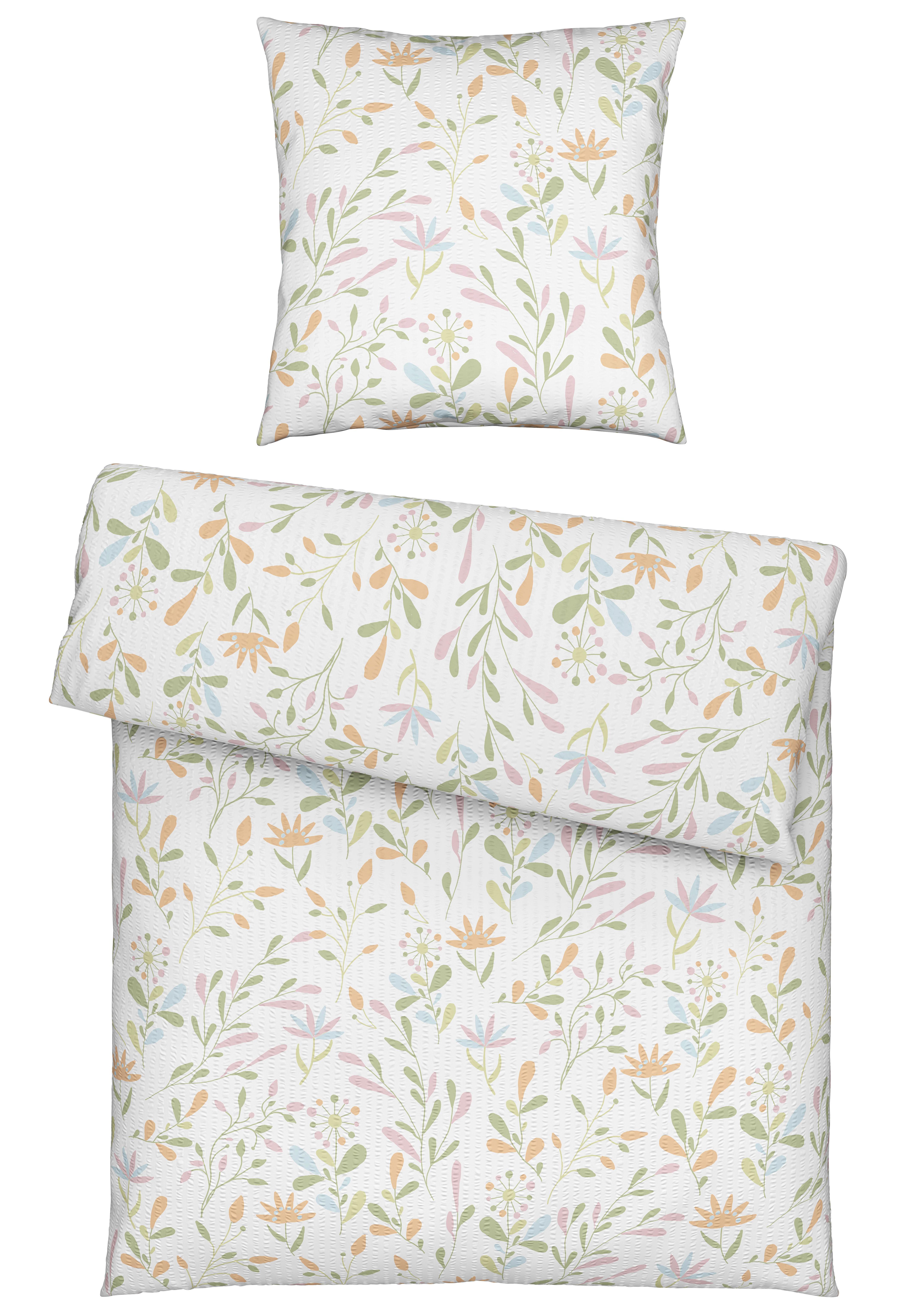 Bettwäsche Marina Weiß ca. 135x200cm - Weiß, KONVENTIONELL, Textil (135/200/0cm) - Mömax