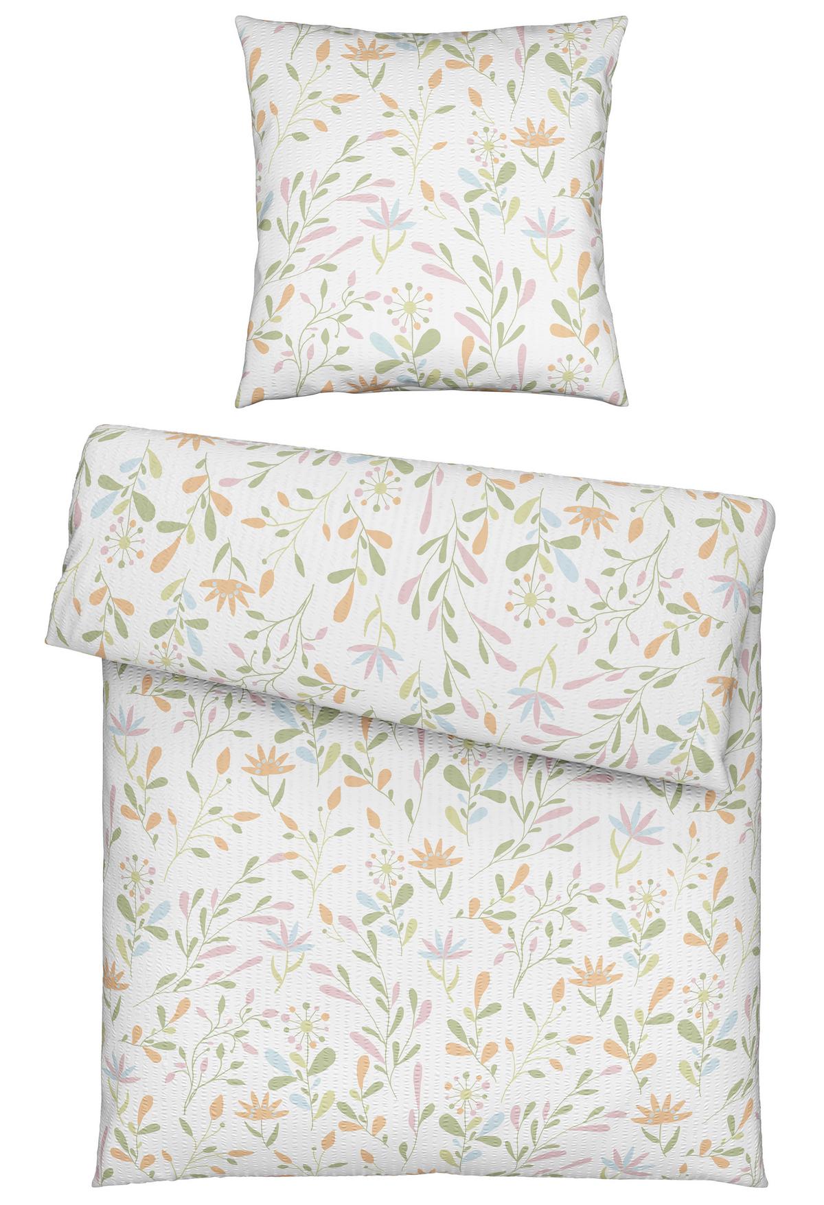 Bettwäsche Marina Weiß ca. 135x200cm - Weiß, KONVENTIONELL, Textil (135/200/0cm) - Mömax