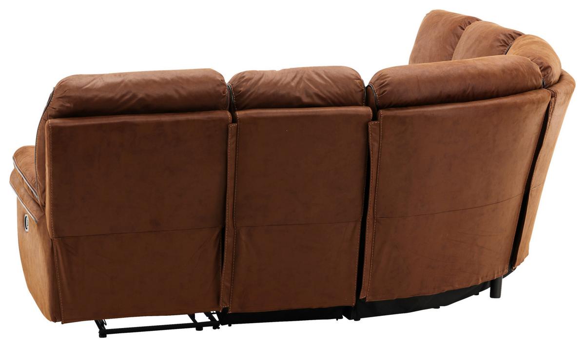 ECKSOFA SARANDA - Schwarz/Braun, Design, Textil (169/169cm) - Livetastic