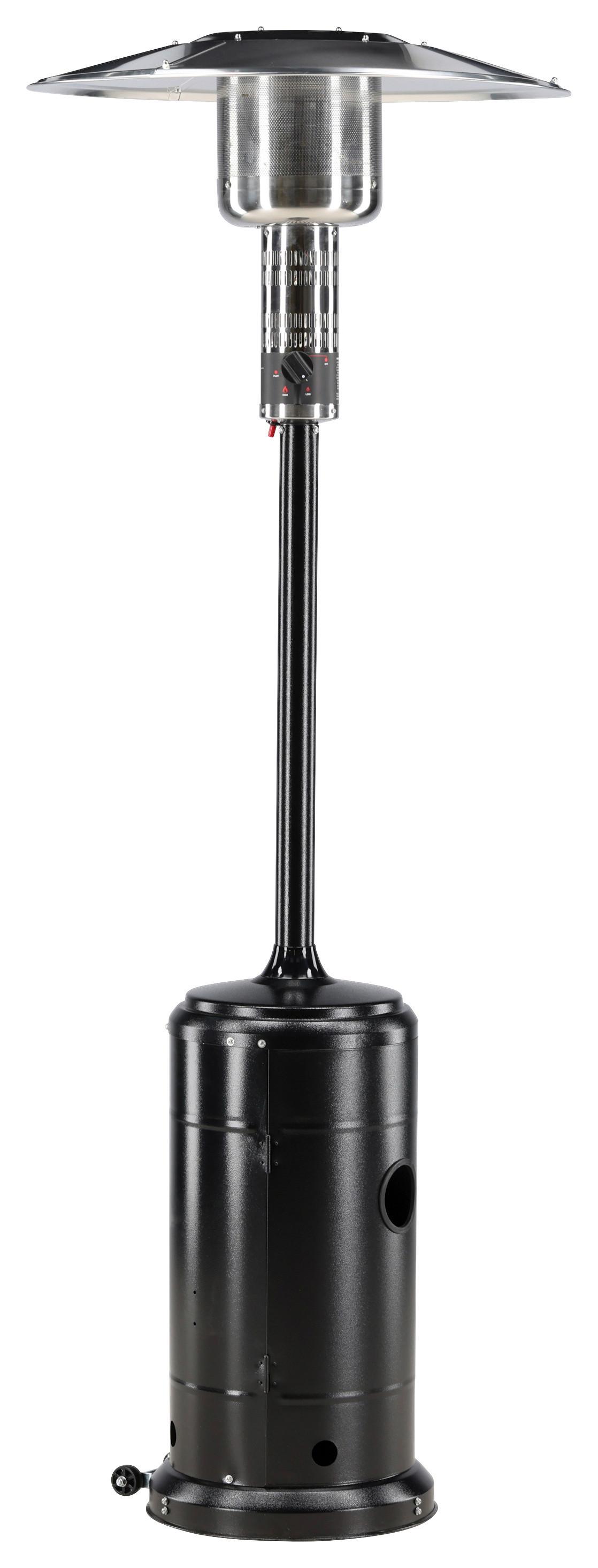 Terrassenstrahler Hottie ca. 81,5x225x82 cm Schwarz - Silberfarben/Schwarz, KONVENTIONELL, Metall (81.5/225/82cm) - Gardenson