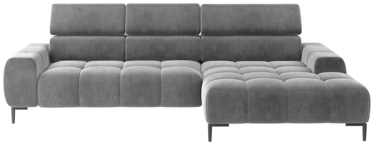 Kutna Garnitura Imperia Mini - siva/crna, Moderno, tekstil/metal (270/177cm) - Modern Living