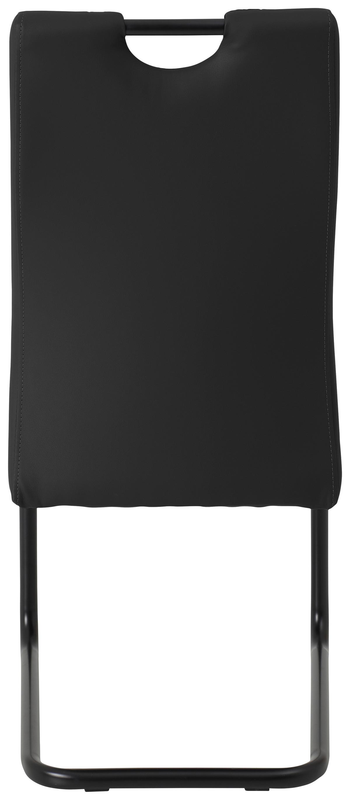 KRZESŁO NA PŁOZIE DANIELA S - antracytowy/czarny, Konventionell, metal/tkanina (43/99/60cm) - Carryhome