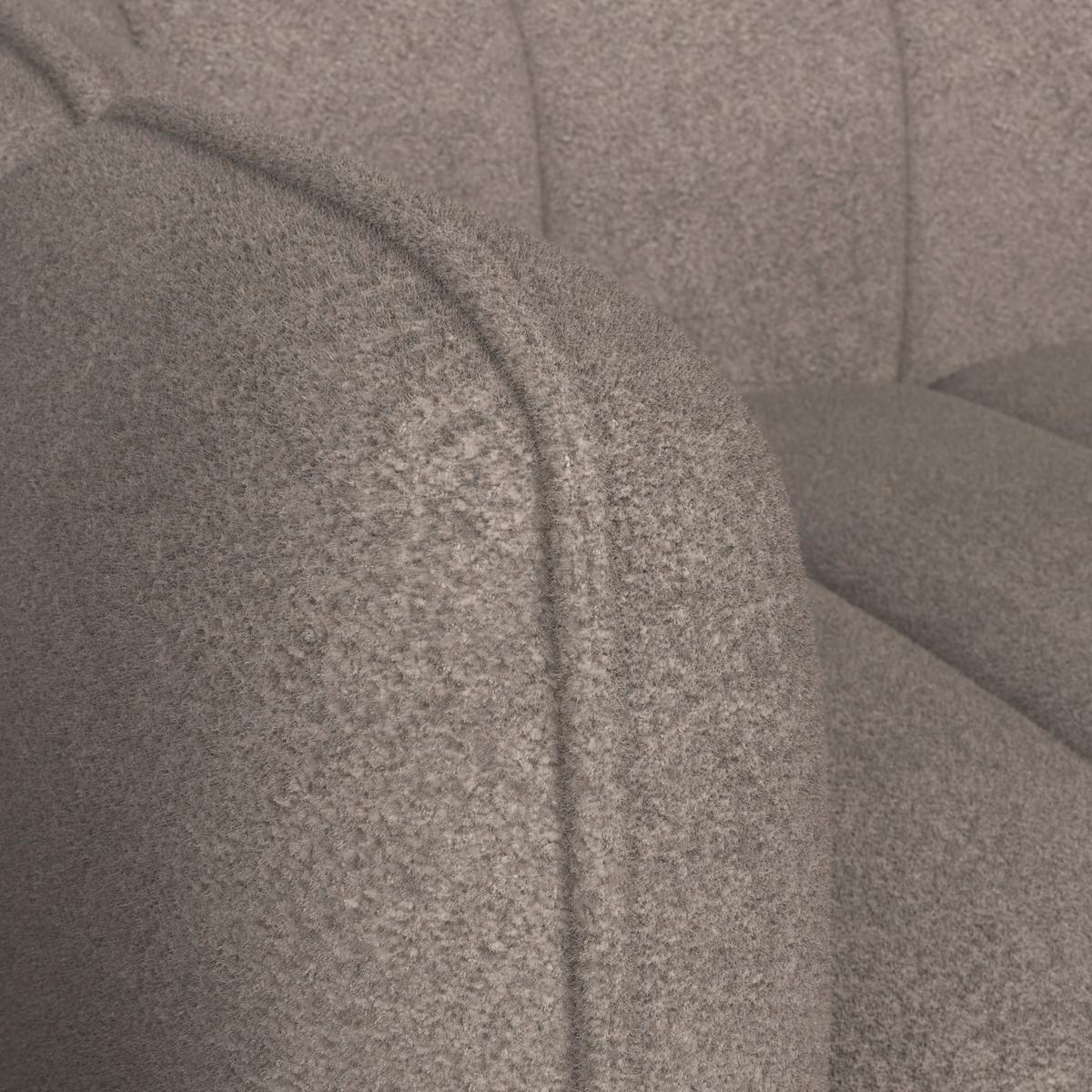 Sitzgarnitur Sandra 3-teilig Chenille Braun - Schwarz/Braun, MODERN, Holz/Kunststoff - Bessagi Home