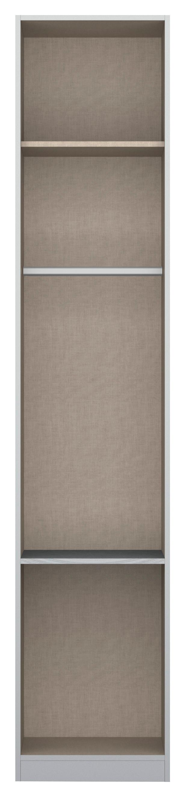 Dulap cu uși rotative ALABAMA - gri deschis, Modern, material pe bază de lemn (47/229/54cm)