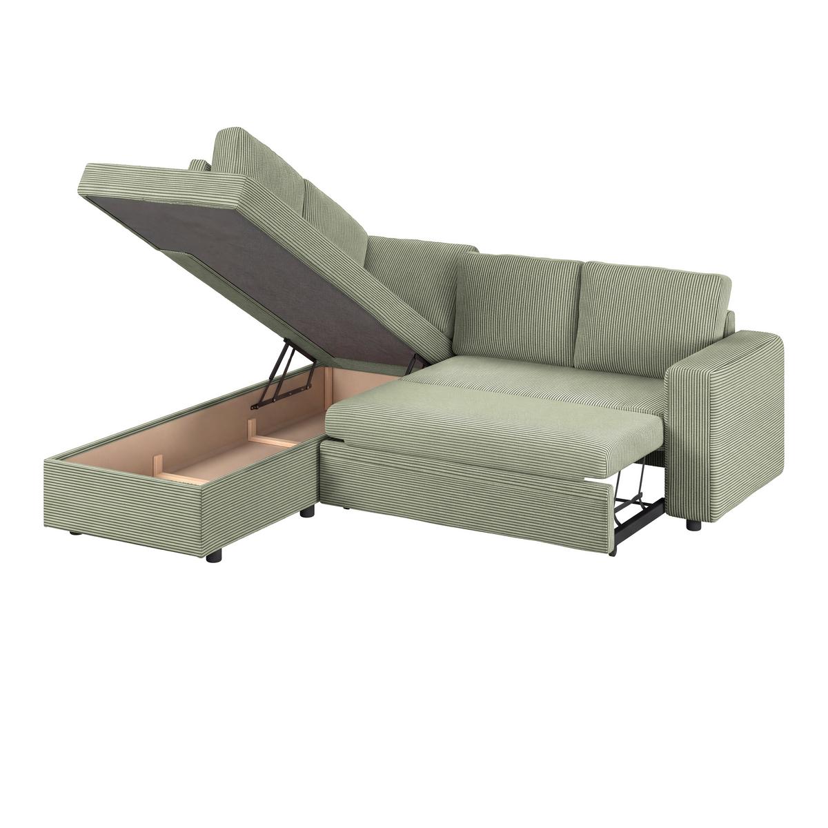 Kutna Garnitura Toulouse - Khaki/crna, Trend, drvo/metal (206/224cm)