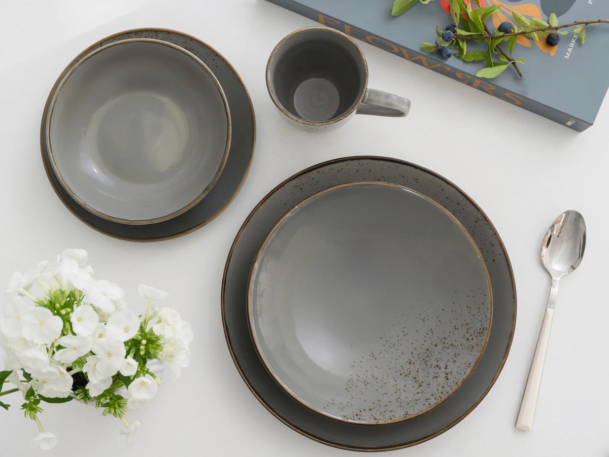 Kombinált Étkészlet 24974 Nature Collection Stone - szürke, Basics, kerámia - Creatable