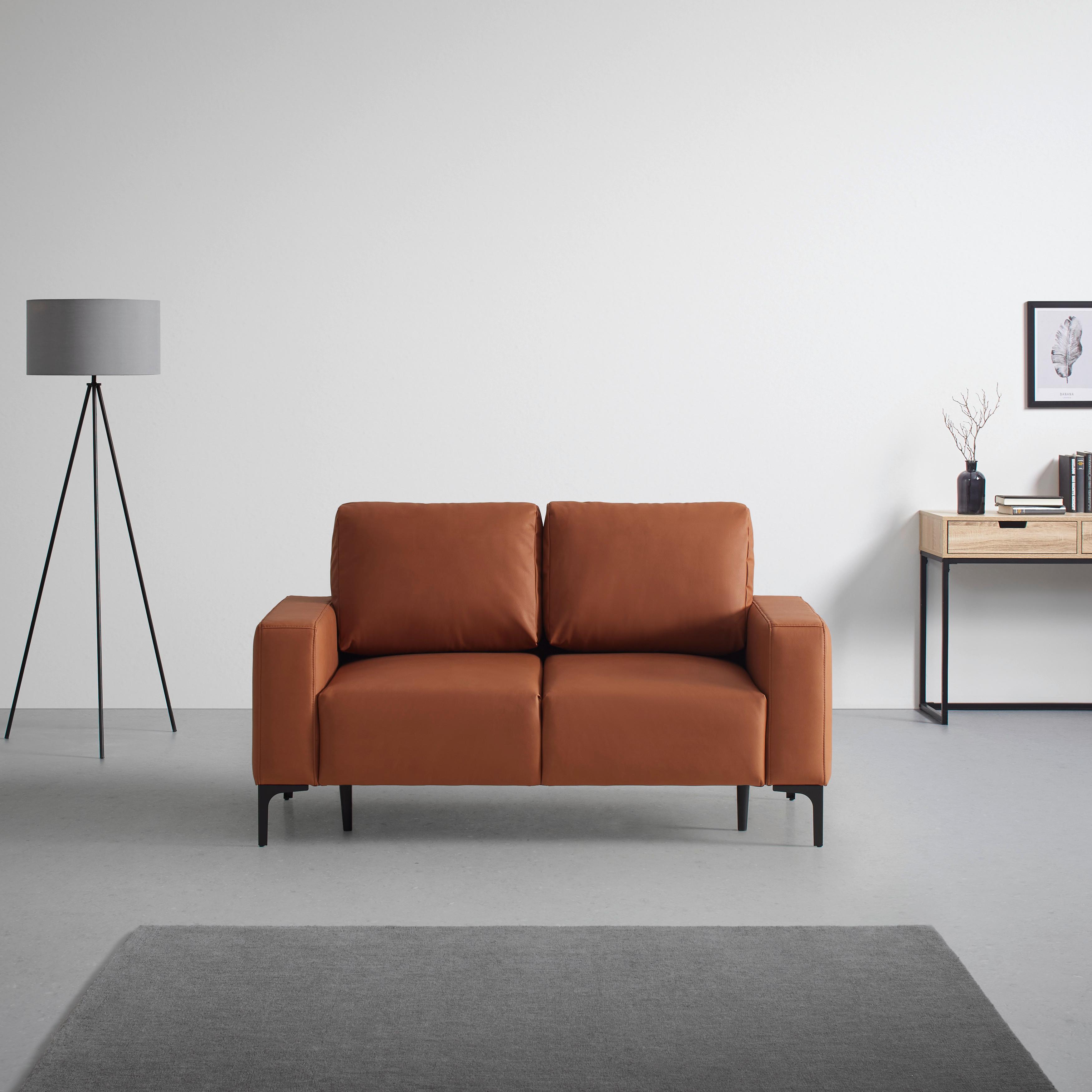 Canapea cu 2 locuri CUSTOM - ruginiu, Modern, textil (150/85/92cm) - Mömax