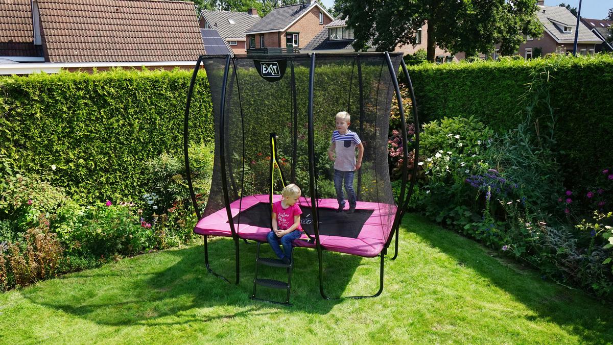 Trampolin Exit Silhouette, 214x305cm - pink, Konvencionalno, kovina (214/262/305cm) - EXIT Toys