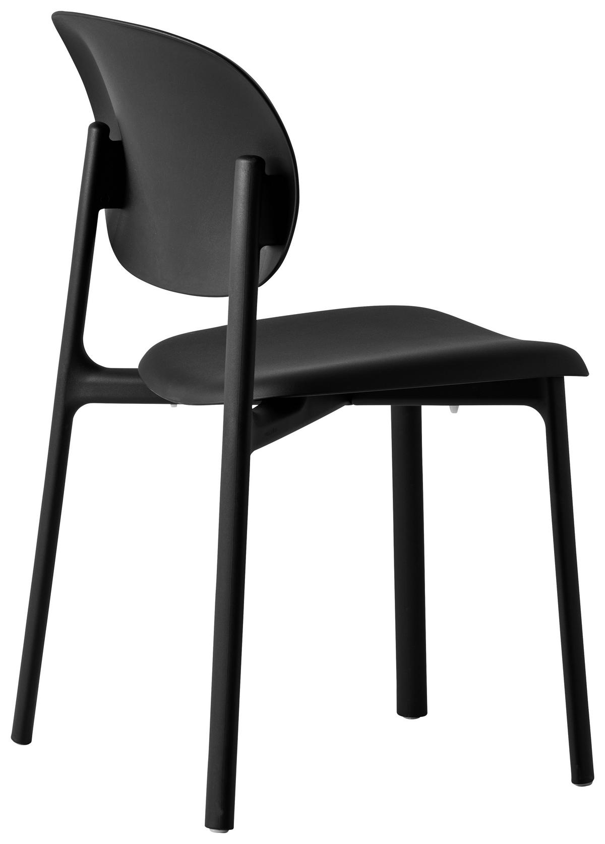 KRZESŁO ZERO - czarny, Design, tworzywo sztuczne (53/82/53cm) - Connubia 