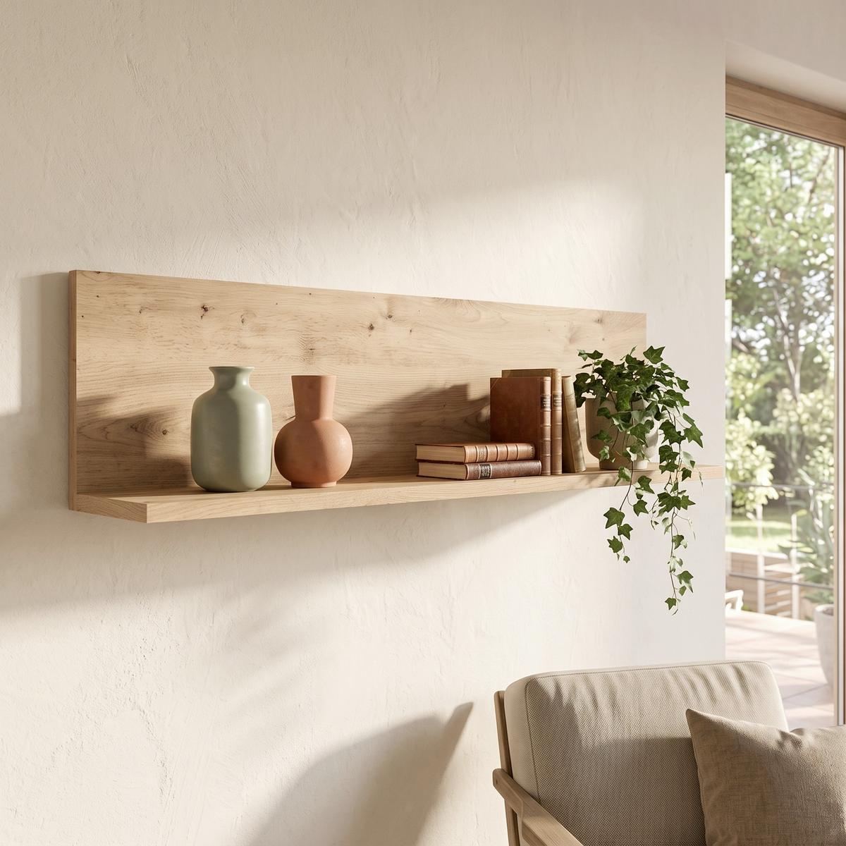 Wandboard Cara ca. 100x23x19 cm Eiche Artisan - Eiche Artisan, KONVENTIONELL, Holzwerkstoff (100/22,8/18,6cm) - FlexWell
