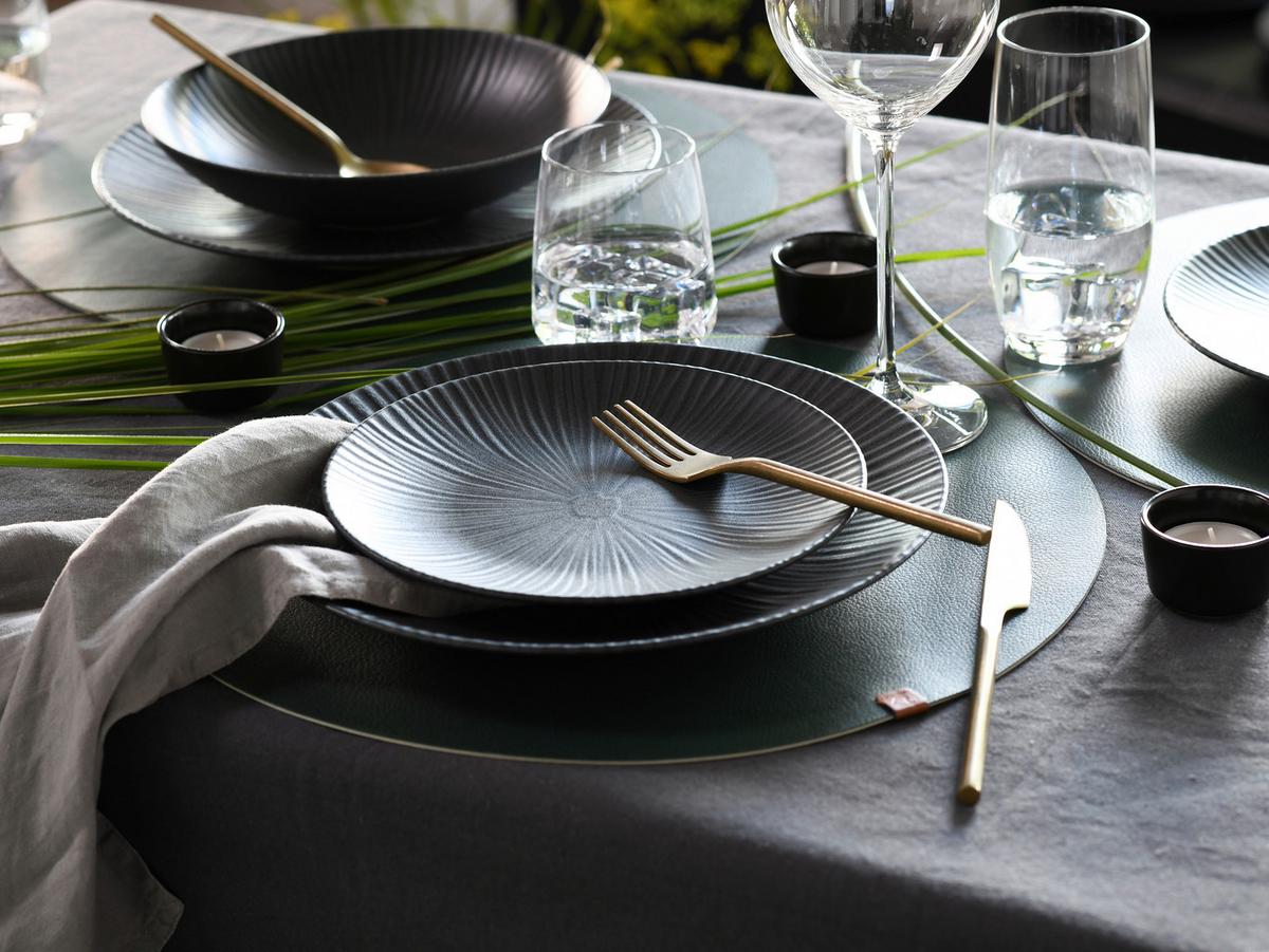 Kombinirani Servis Vesuvio Black, 24-Delni - antracit, keramika - Creatable