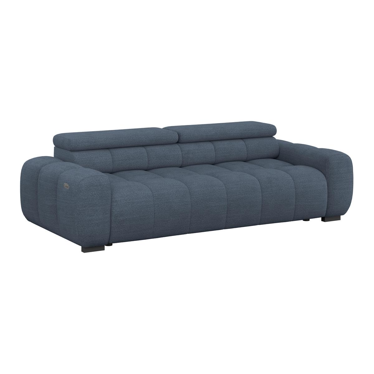 Velika Sofa Bull - plava/crna, Trend, tekstil/plastika (248/77-97/108cm) - Luca Bessoni