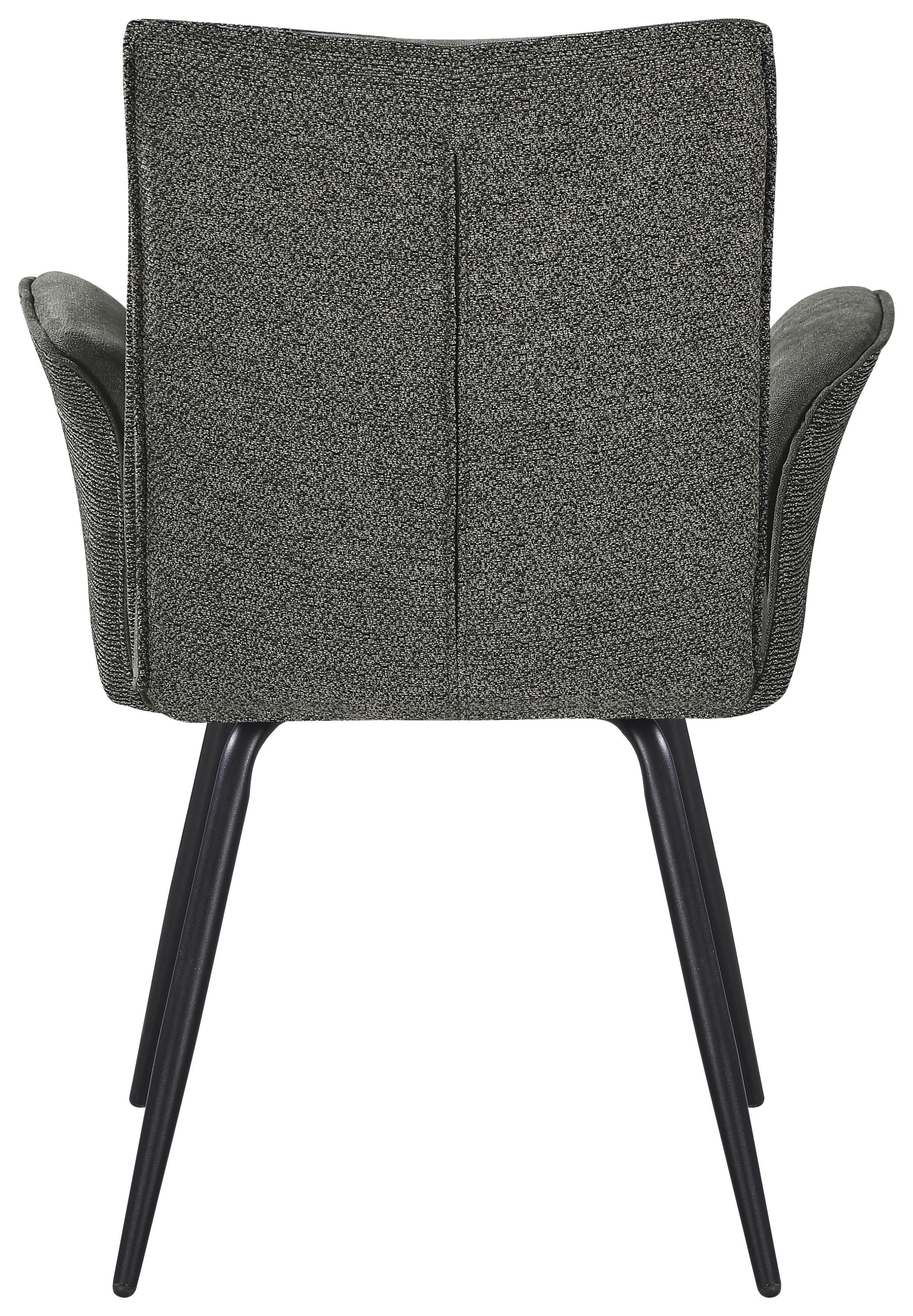 STOL MED ARMSTÖD NOVA - grön/svart, Modern, metall/textil (63/88/63cm) - Mömax