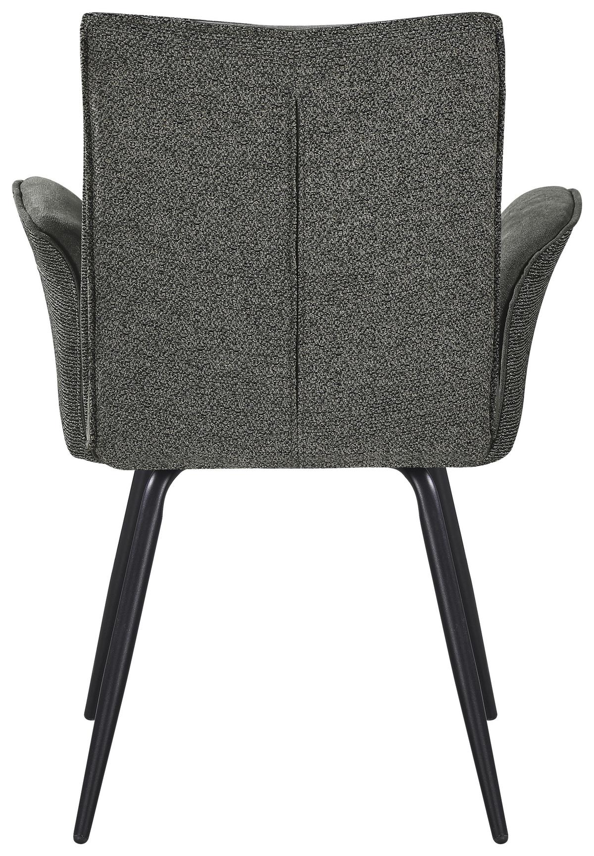 Armlehnstuhl Nova Grün - Schwarz/Grün, MODERN, Textil/Metall (63/88/63cm) - Premium Living