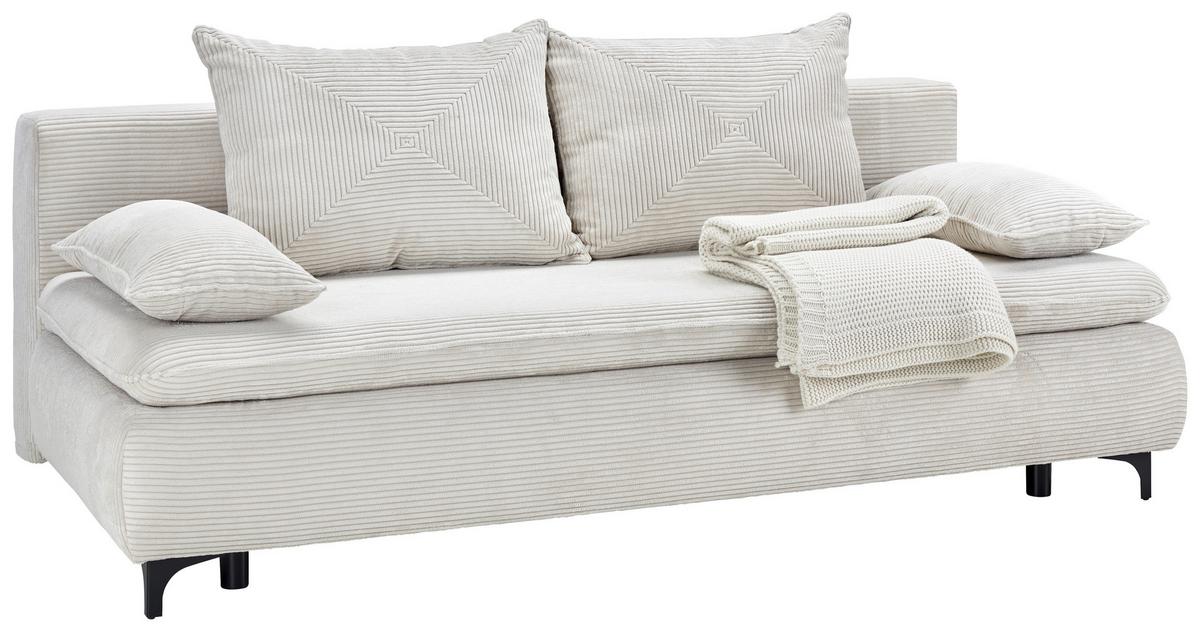 Zofa S Posteljno Funkcijo Passo, Krem, Predal - črna/krem barve, Moderno, kovina/tekstil (202/73/97cm) - Mömax