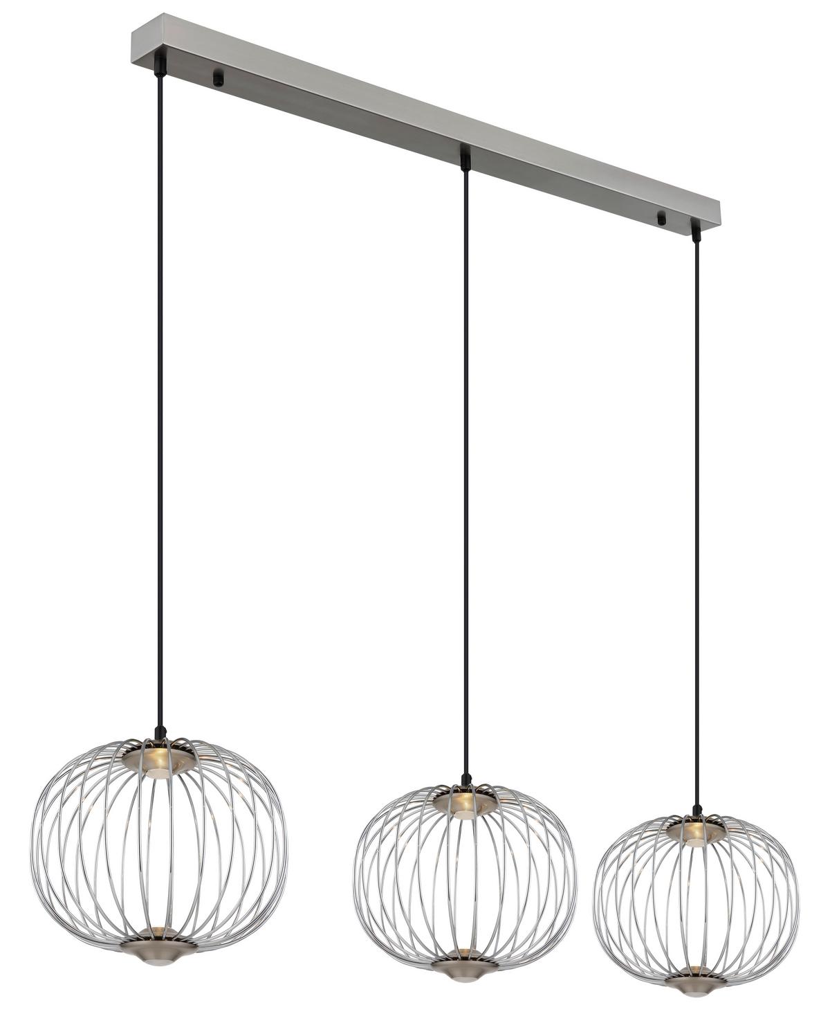 Led Viseća Svjetiljka Galway - boje nikla/boje kroma, Design, metal/plastika (126/30/150cm)