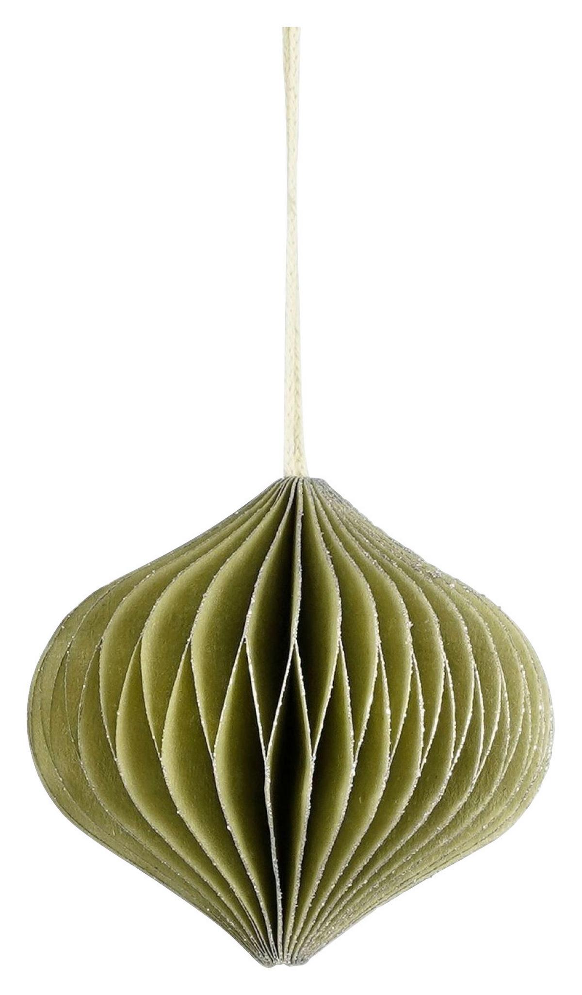Dekohänger Ornament Hellgrün - Hellgrün, Basics, Papier (8/8cm)