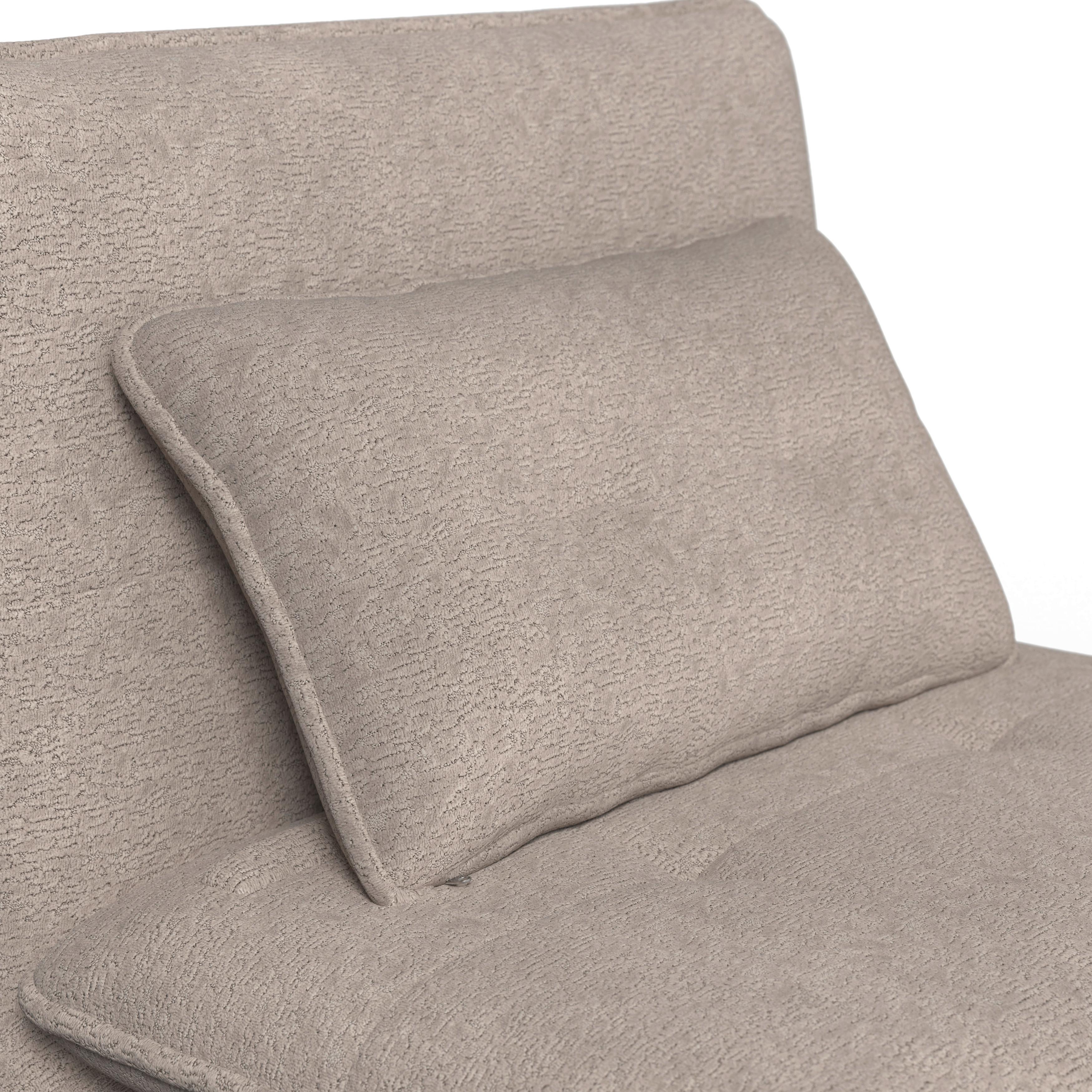 BÄDDFÅTÖLJ LUNA - beige/svart, Modern, metall/textil (92/86/80cm) - Bessagi Home