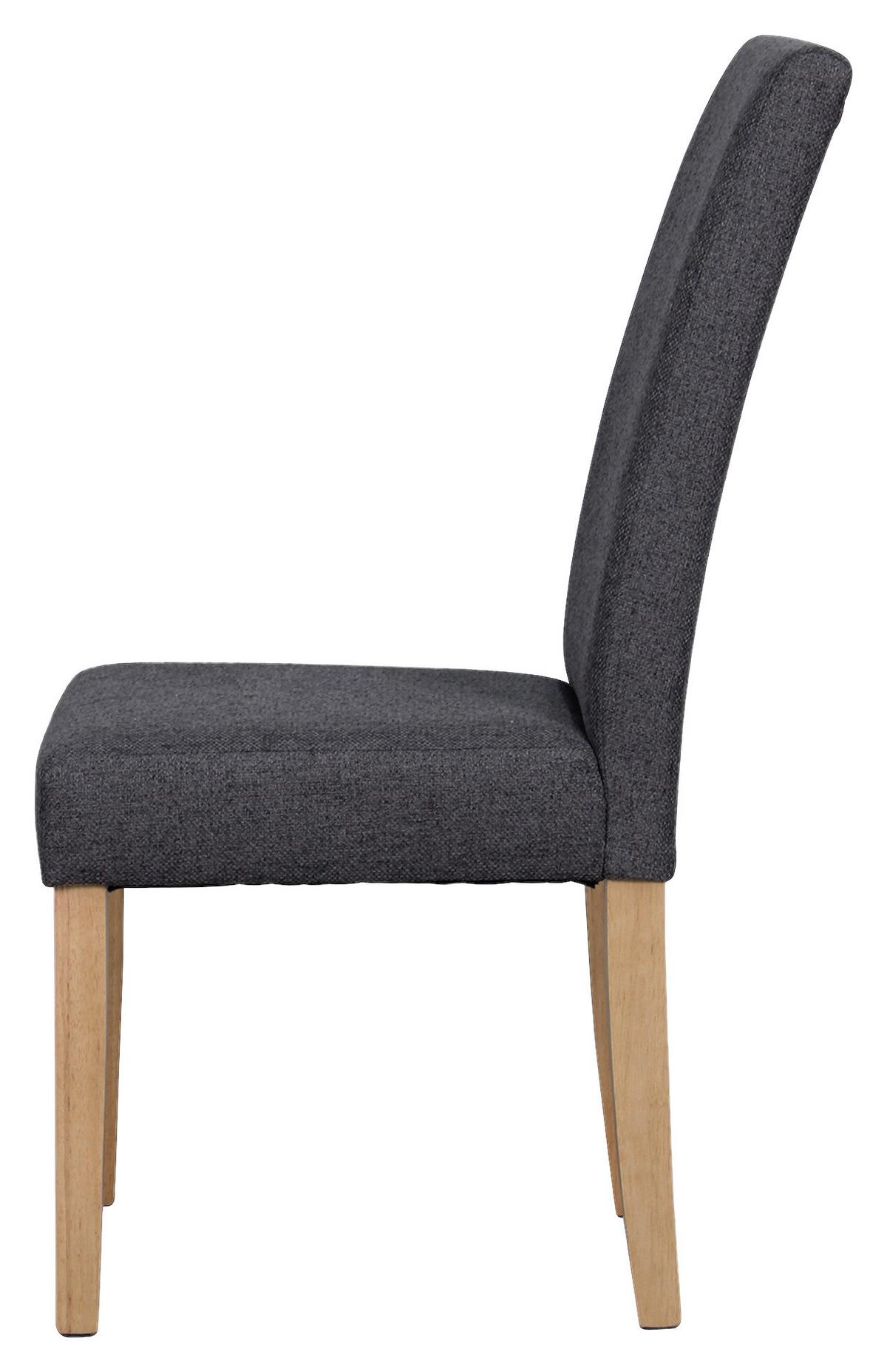 STUHL-SET ELIAS - Dunkelgrau/Schwarz, MODERN, Holz/Textil (47/99,5/60cm) - MID.YOU