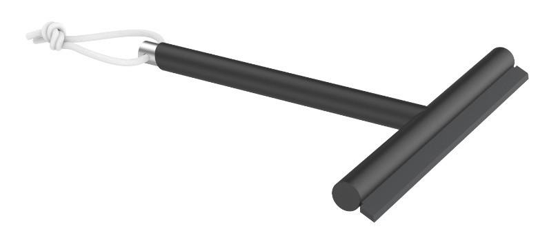 Racletă pentru duș CHRIS - negru, Modern, plastic (20,3/21,5/1,8cm) - Mömax