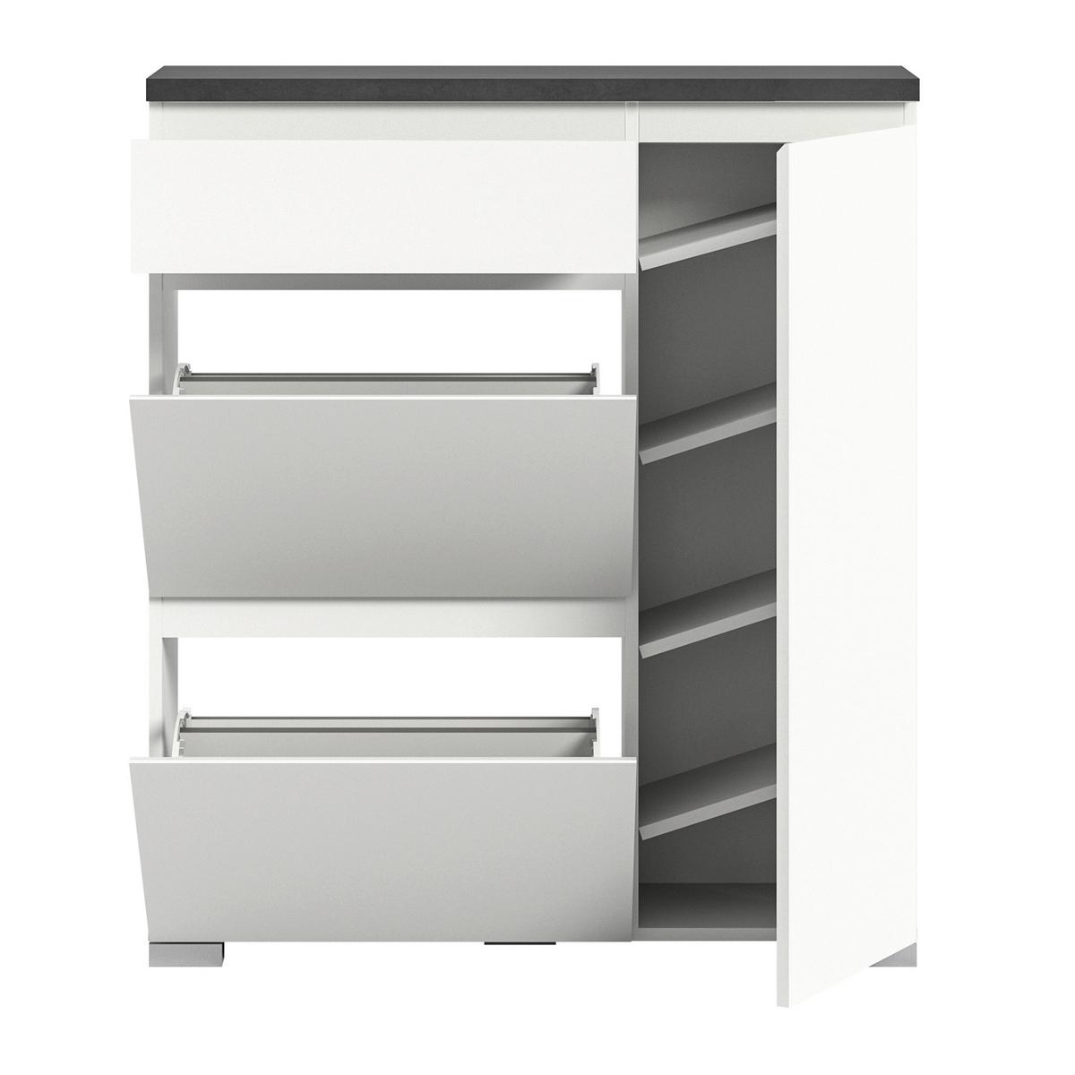 Ormarić Za Cipele Shoelove - bijela/siva, Moderno (95/109/27cm) - Modern Living
