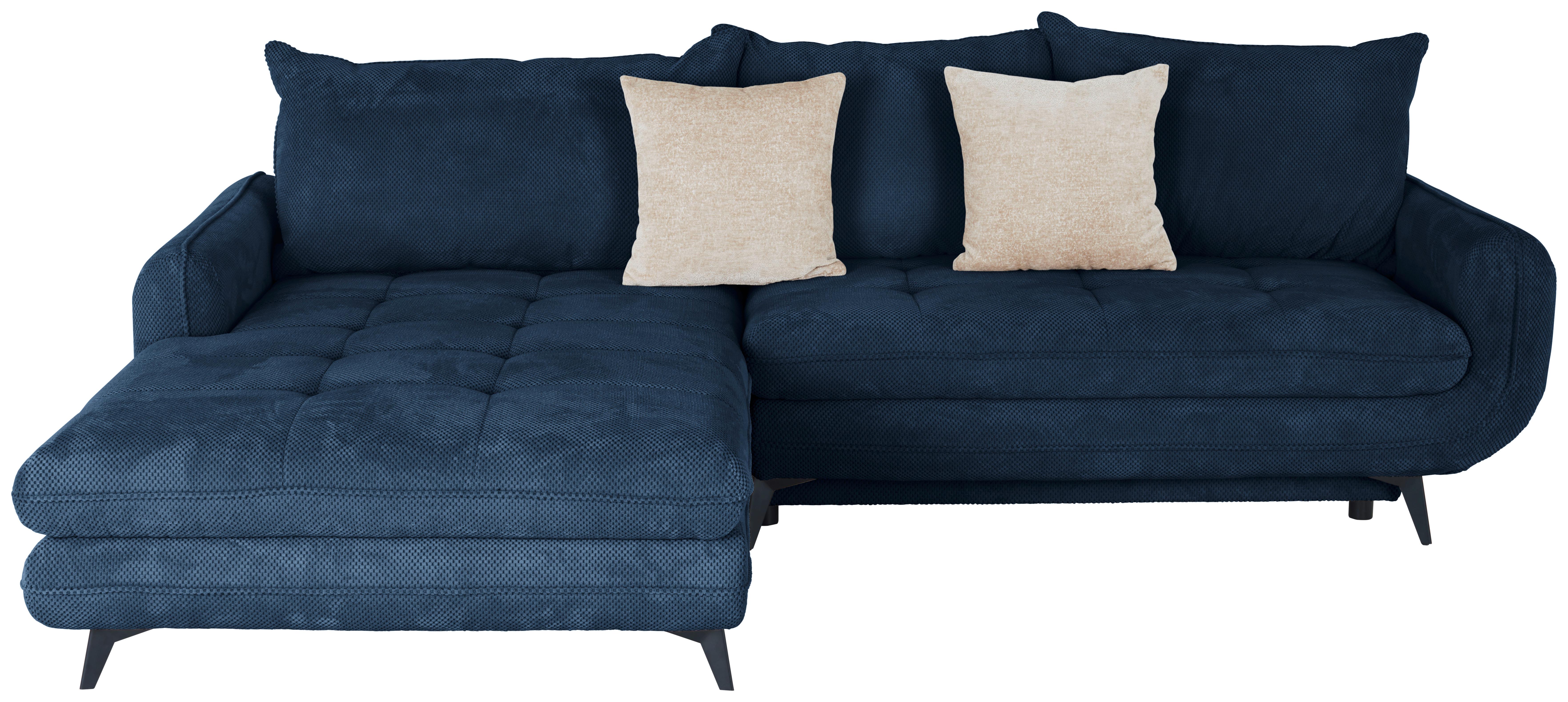 Colțar Wave - bej/albastru închis, Modern, textil (189/266cm) - Modern Living