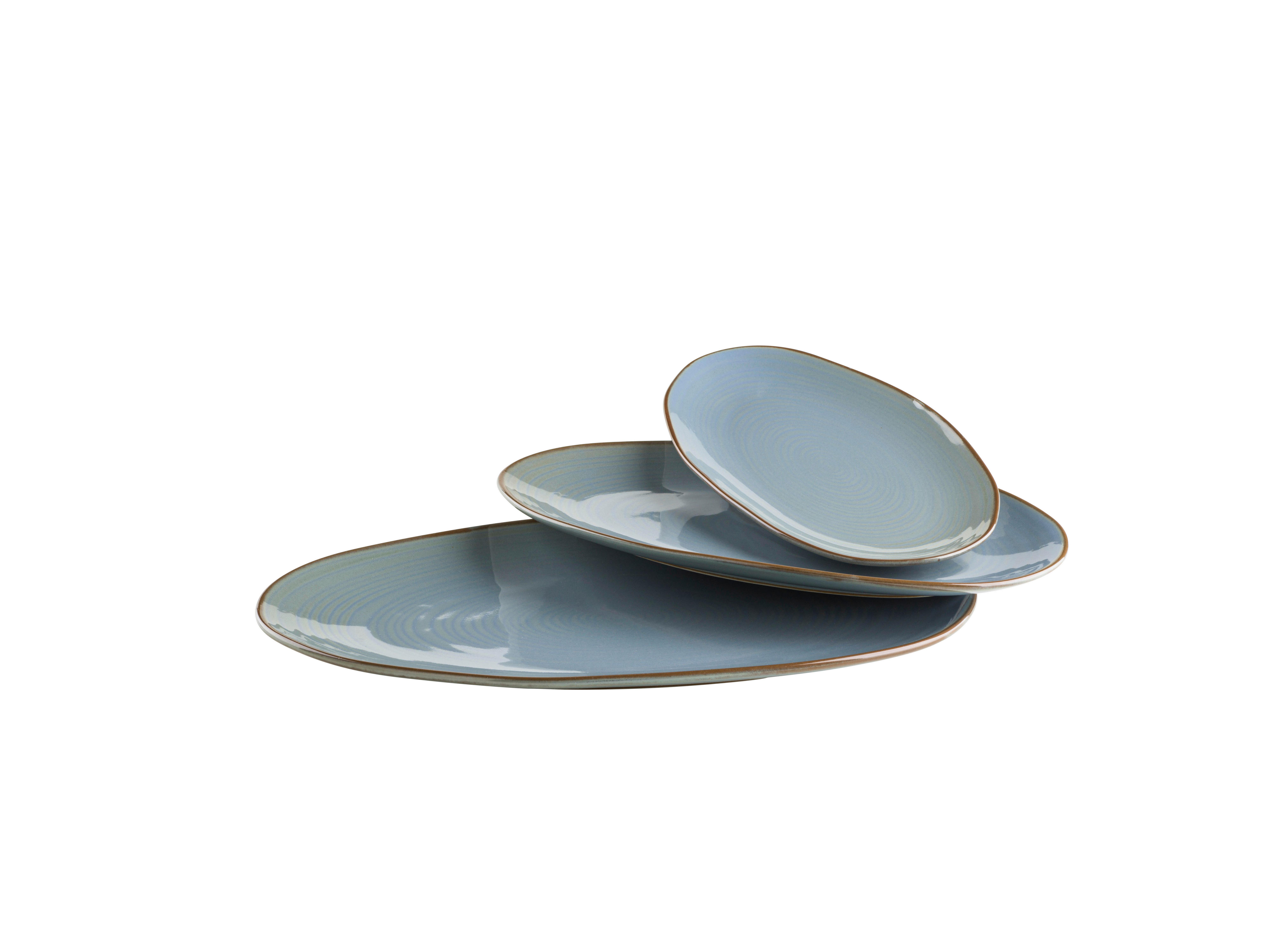 Servierplatten-set Servierplattenset, 934085 - Blaugrau, Basics, Keramik - Mäser