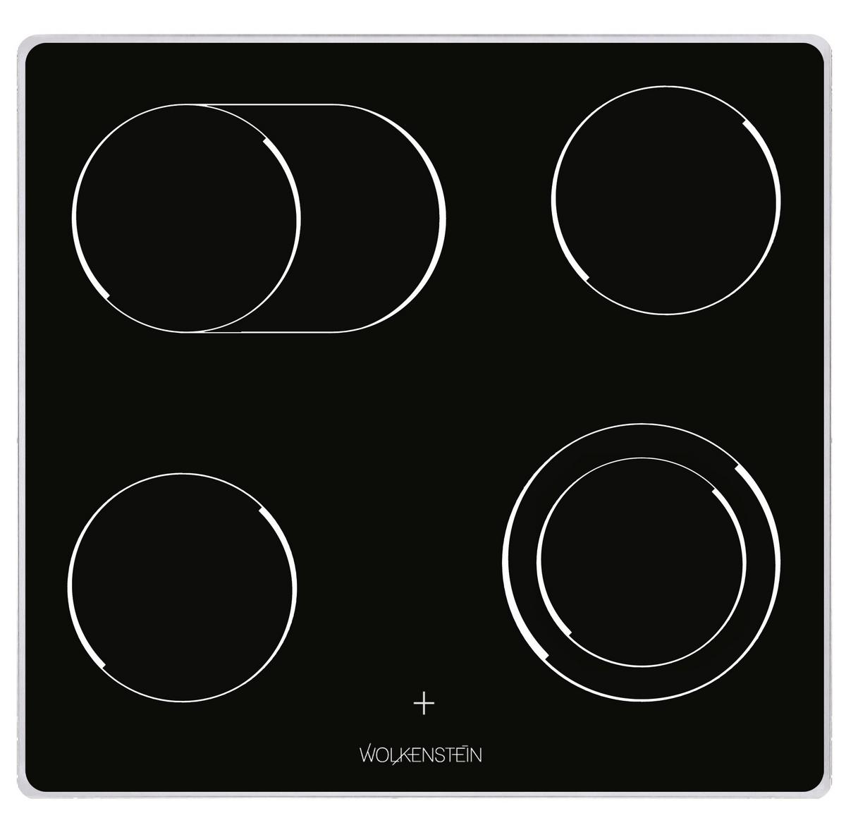 Herdset WMOC 90 Schwarz - Schwarz, KONVENTIONELL, Glas/Metall (59,5/59,5/55cm) - Wolkenstein