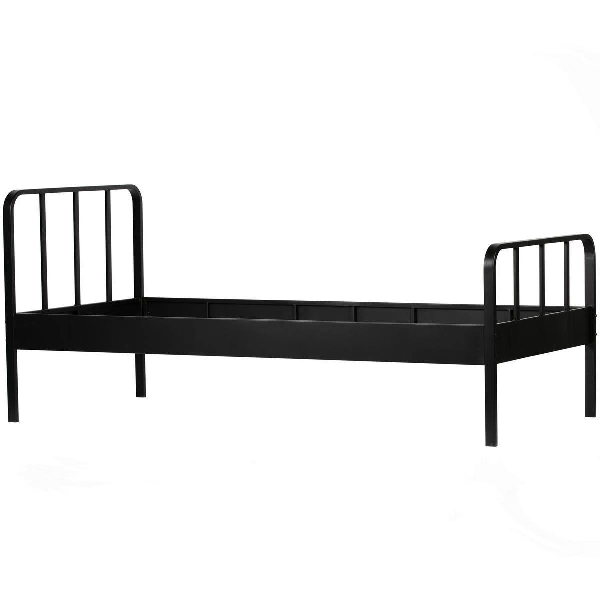 Metallbett Mees Schwarz ca. 90x200 cm - Schwarz, Basics, Metall (90/200cm) - MID.YOU
