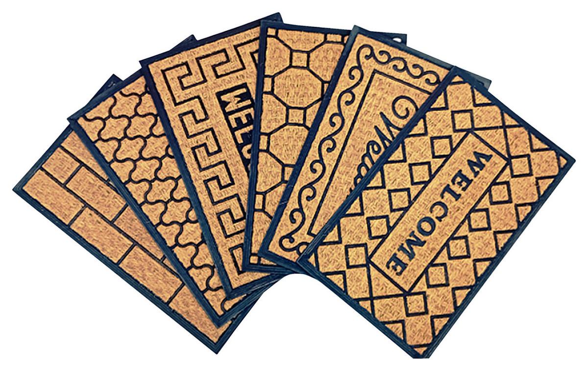 Kültéri Lábtörlő Mömax - fekete/világosbarna, Basics, műanyag/természetes anyagok (45/75cm) - Best Price