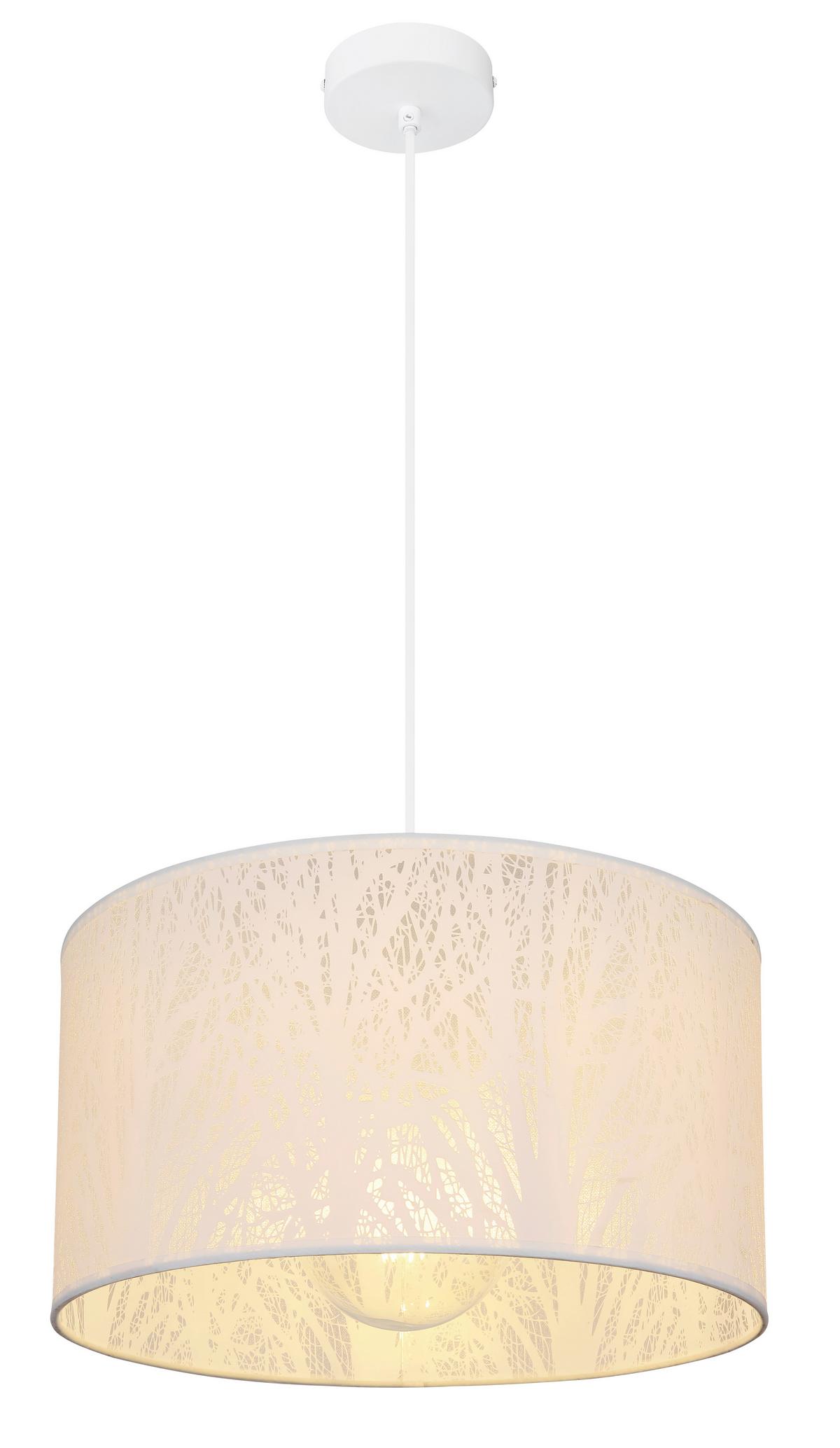 Viseča Svetilka 15387h Leif - bela, Design, kovina/umetna masa (38/120cm) - Globo