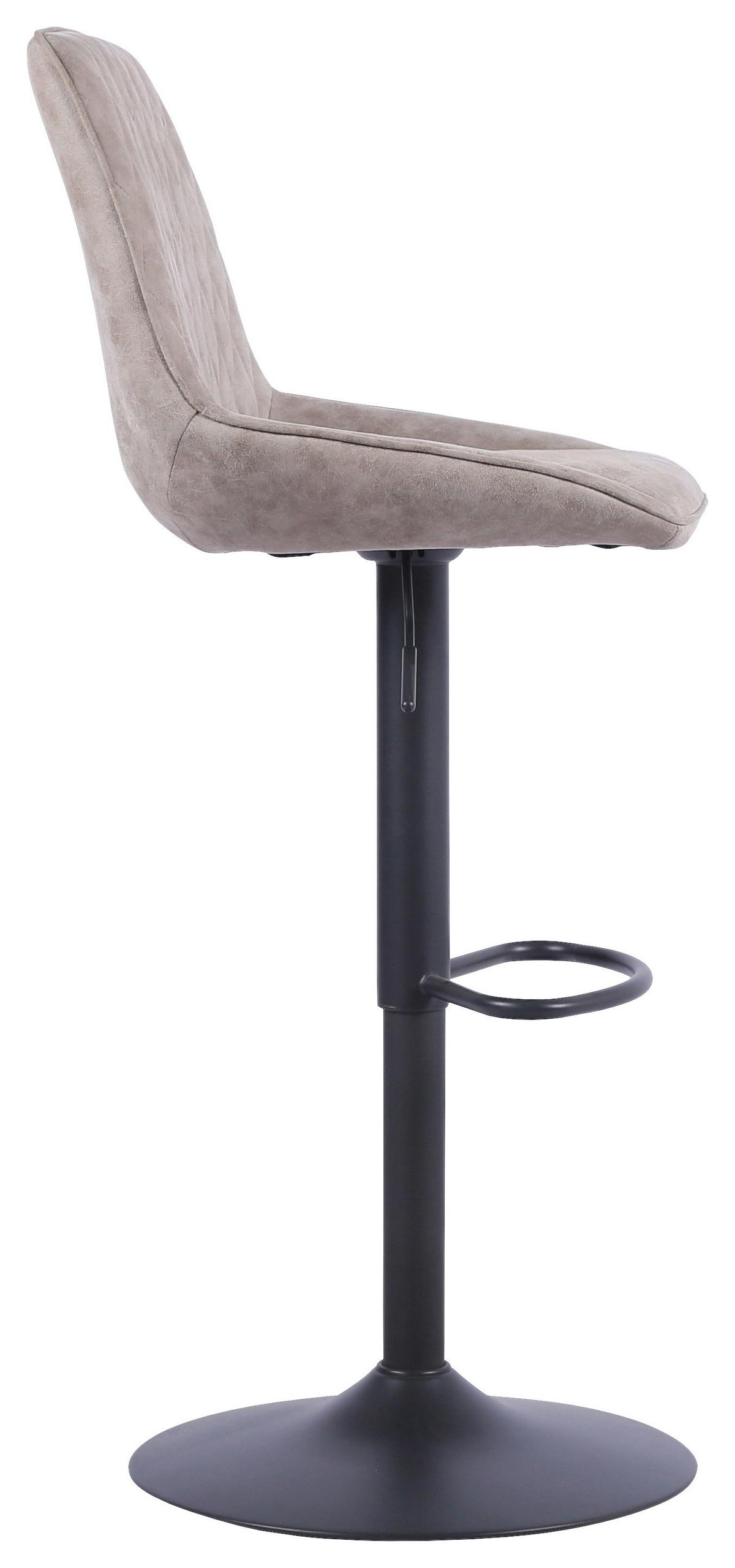 Taburet de bar BETA - bej/negru, Basics, lemn/metal (45/96-116/54cm) - Mömax