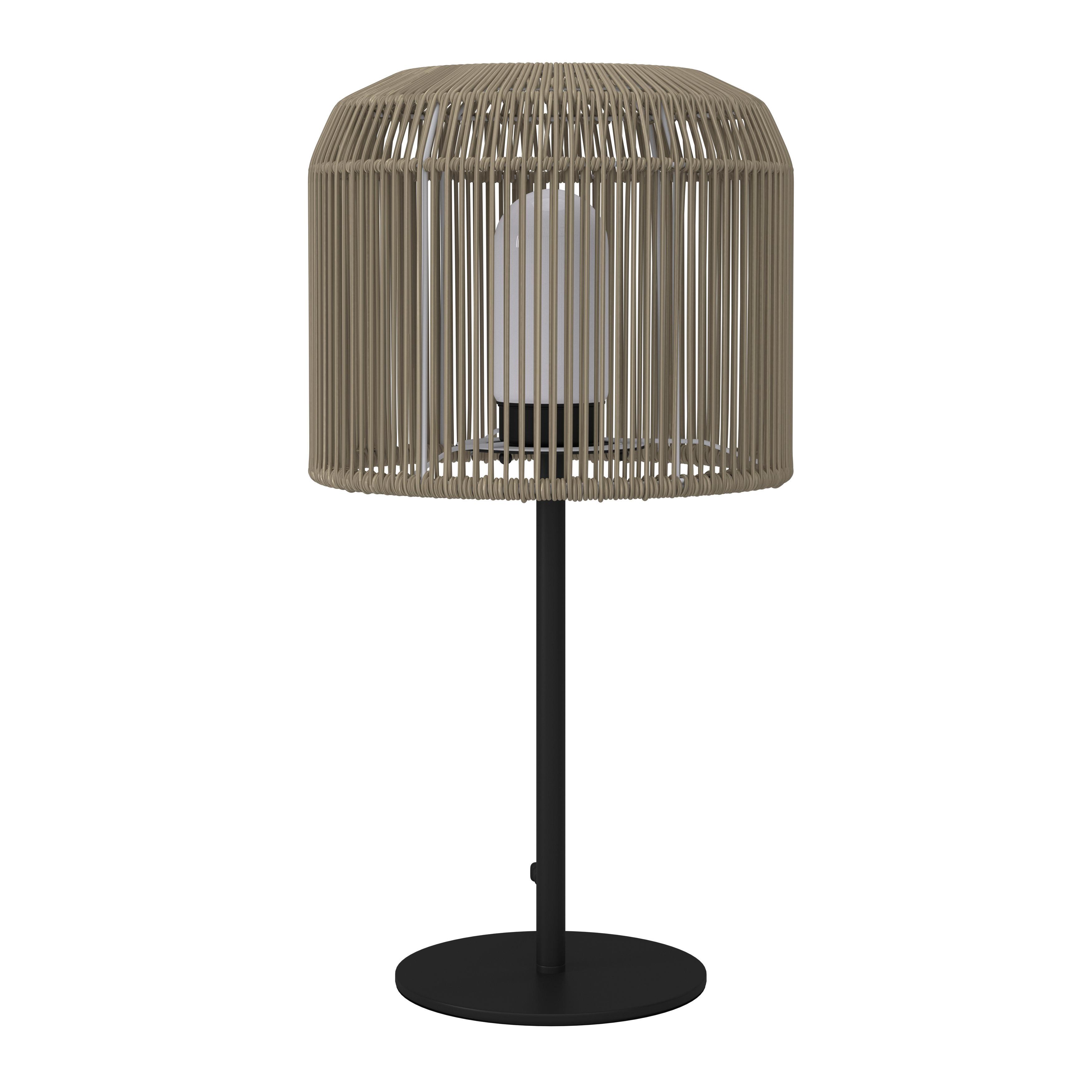 BORDSLAMPA IVO - svart/cremefärgad, Modern, metall/plast (30/58cm) - Bessagi Garden