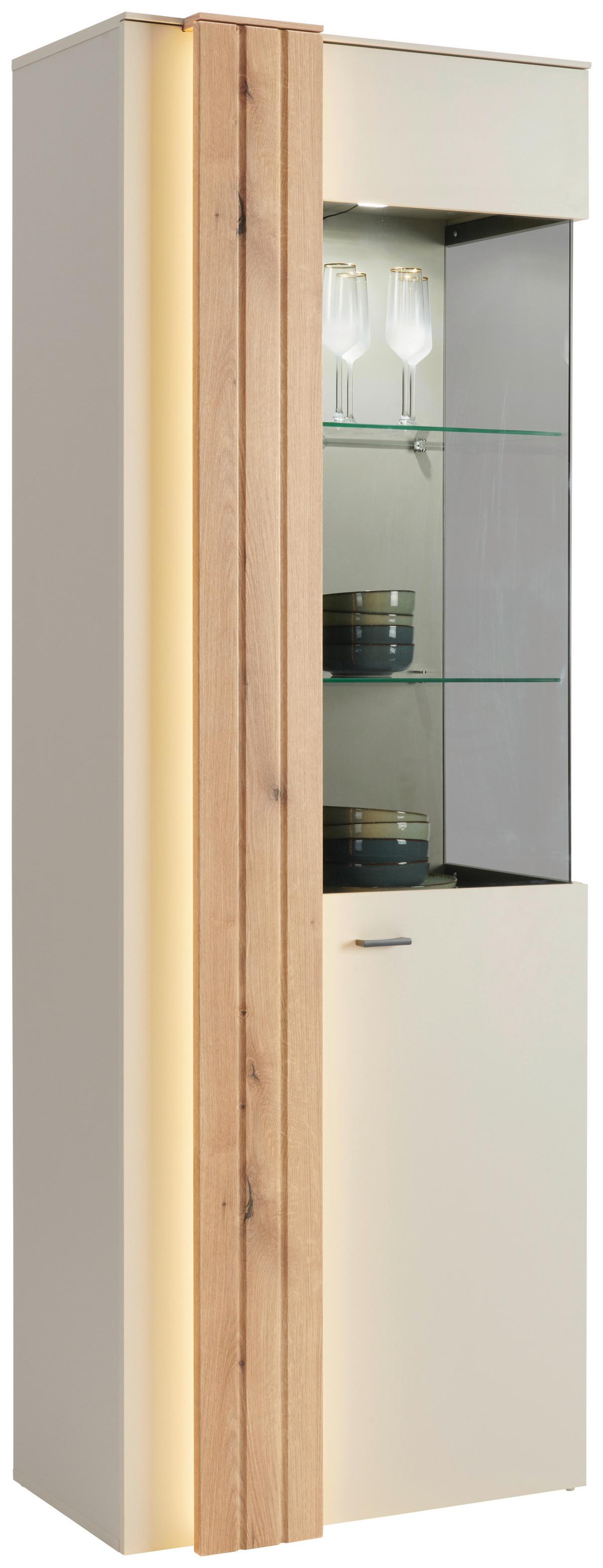 Vitrina Santana - Moderno, staklo/drvni materijal (71,8/203/44,8cm) - Modern Living