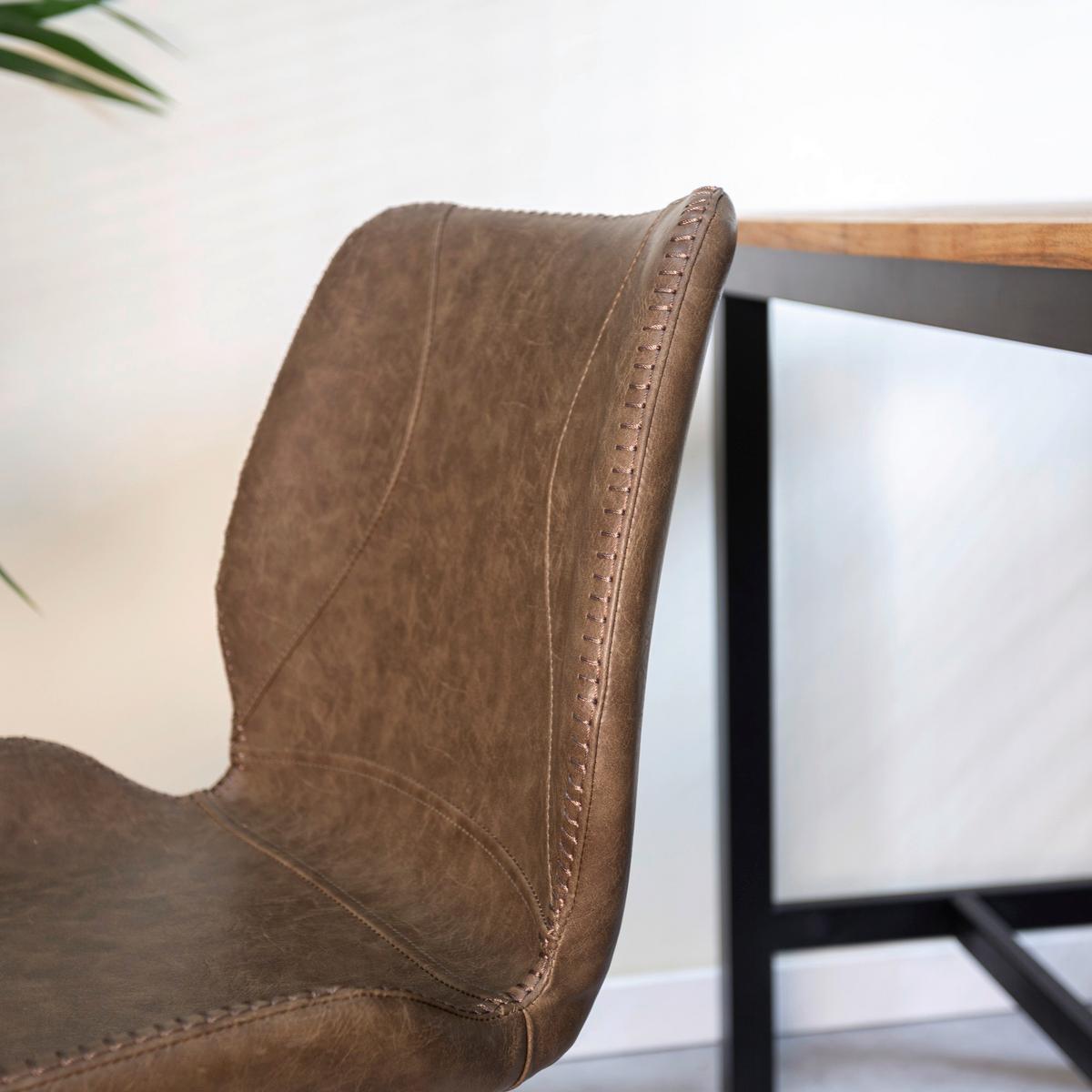 BARHOCKER-SET BARRON - Graubraun/Schwarz, KONVENTIONELL, Kunststoff/Textil (47/99/55cm) - MID.YOU