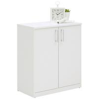 KOMODA EASY - kolor srebrny/biały, Basics, materiał drewnopochodny/tworzywo sztuczne (72,0/84,0/36,0cm) - Xora