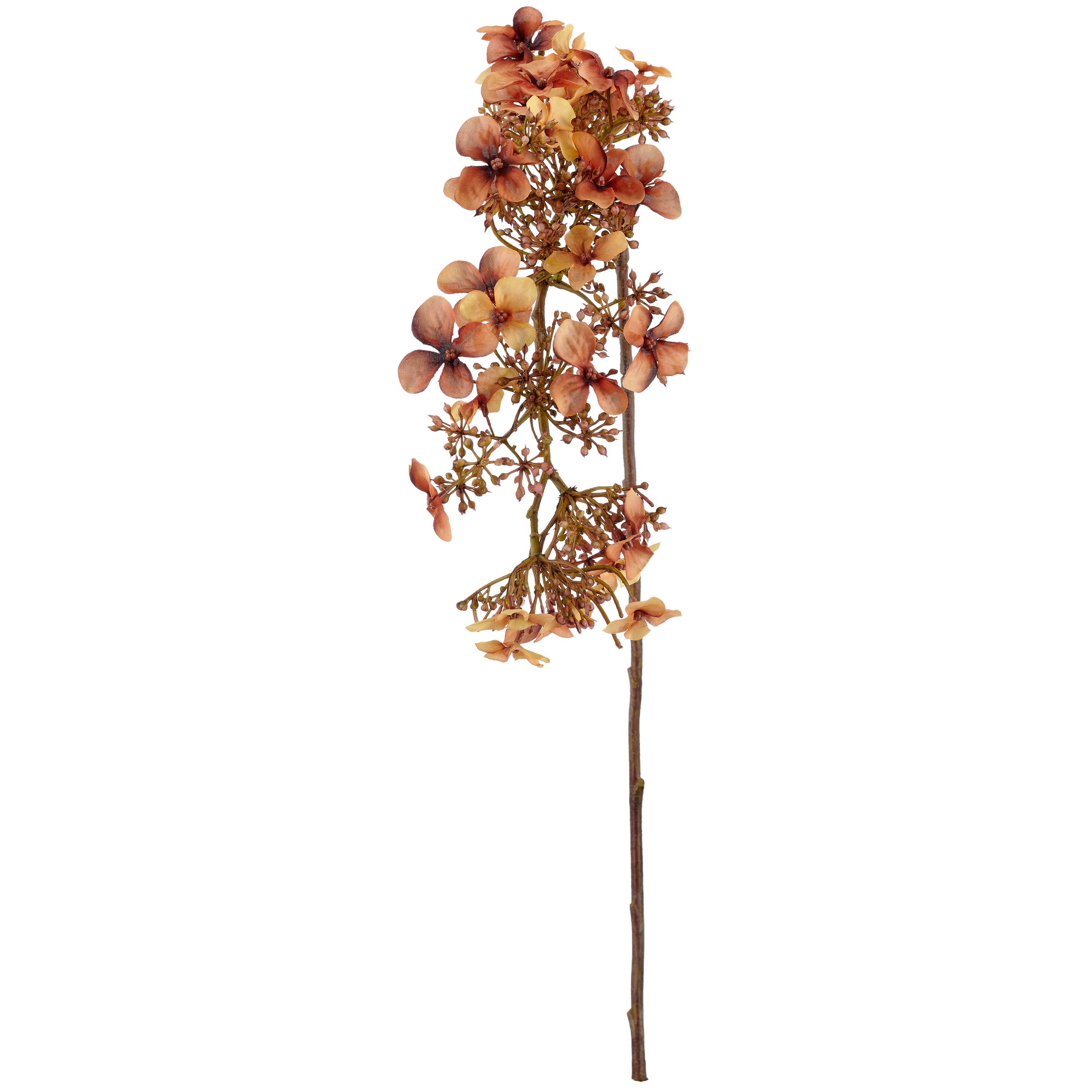 Kunstpflanze Rispenhortensie I Hellbraun - Hellbraun/Braun, Basics, Kunststoff (89cm) - Mömax